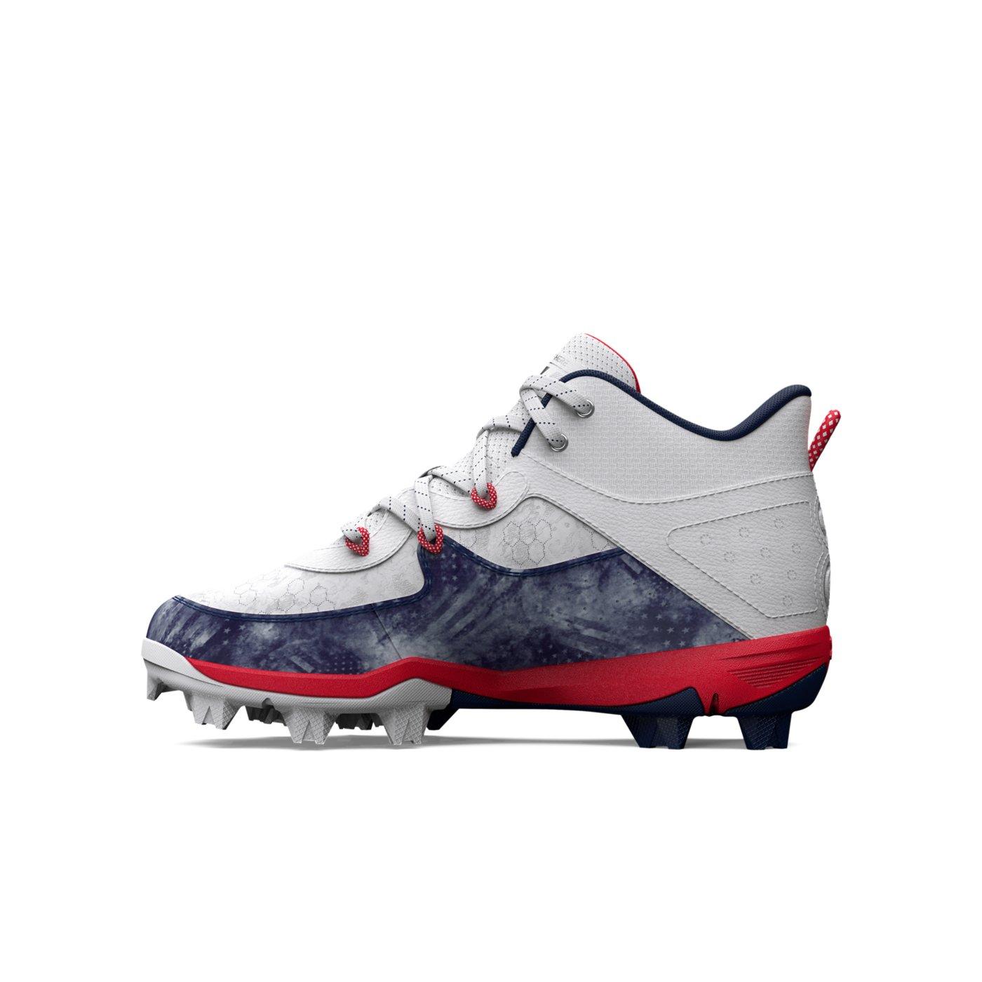 Under Armour Harper 7 Mid RM White Grade School Boys' Baseball Cleat -  Hibbett