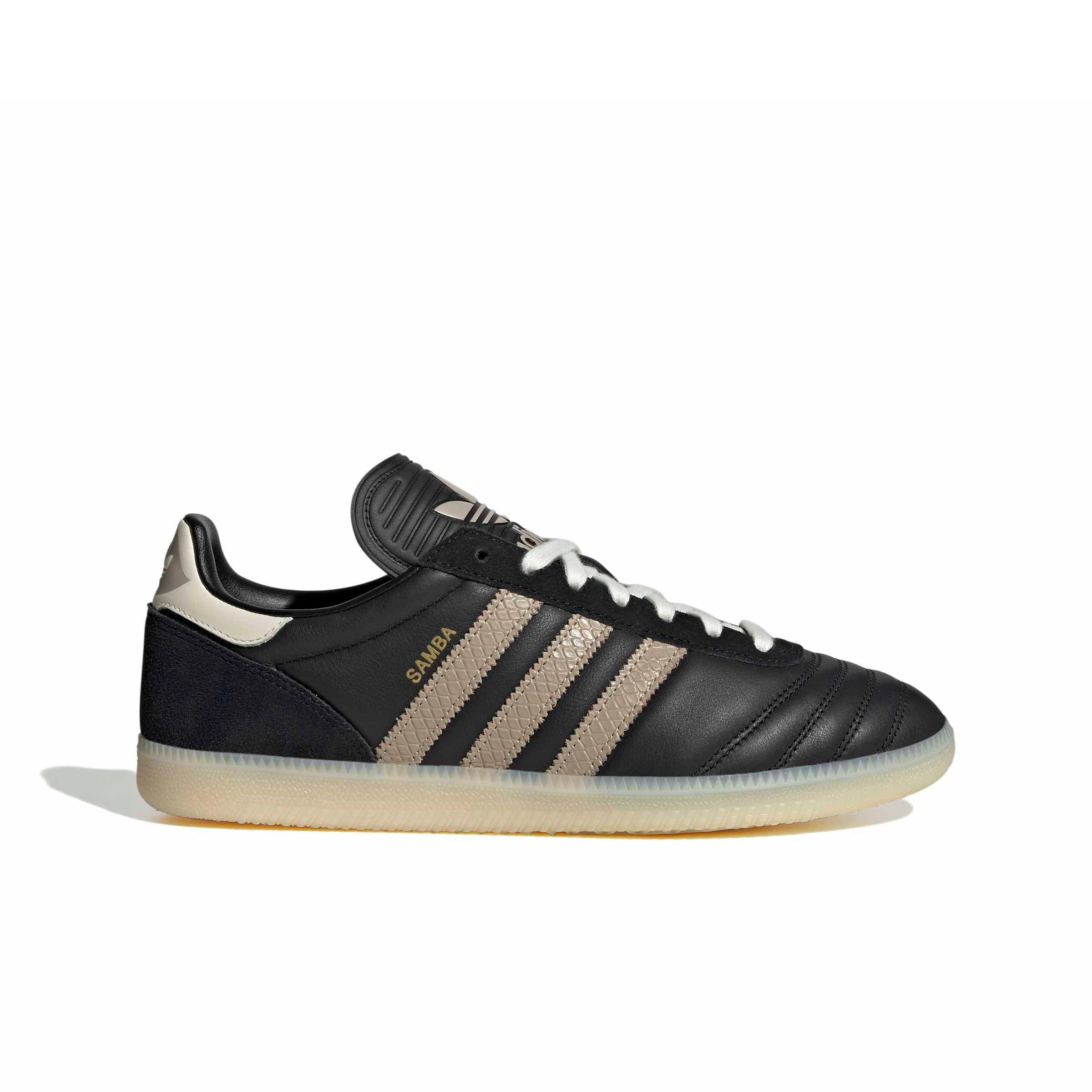 adidas Originals Samba JP "Core Black/Trace Khaki/Cream White" Men's Shoe - BLACK/KHAKI/CREAM Thumbnail View 1