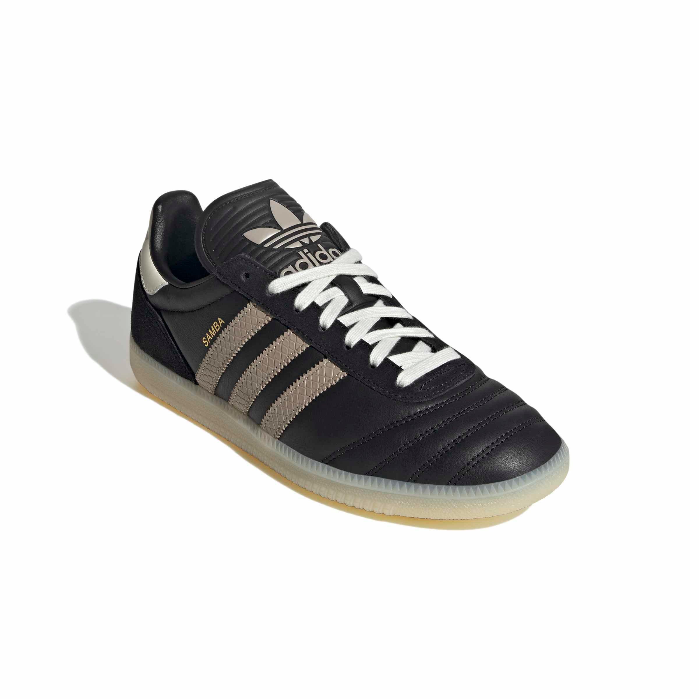 adidas Originals Samba JP "Core Black/Trace Khaki/Cream White" Men's Shoe - BLACK/KHAKI/CREAM Thumbnail View 3