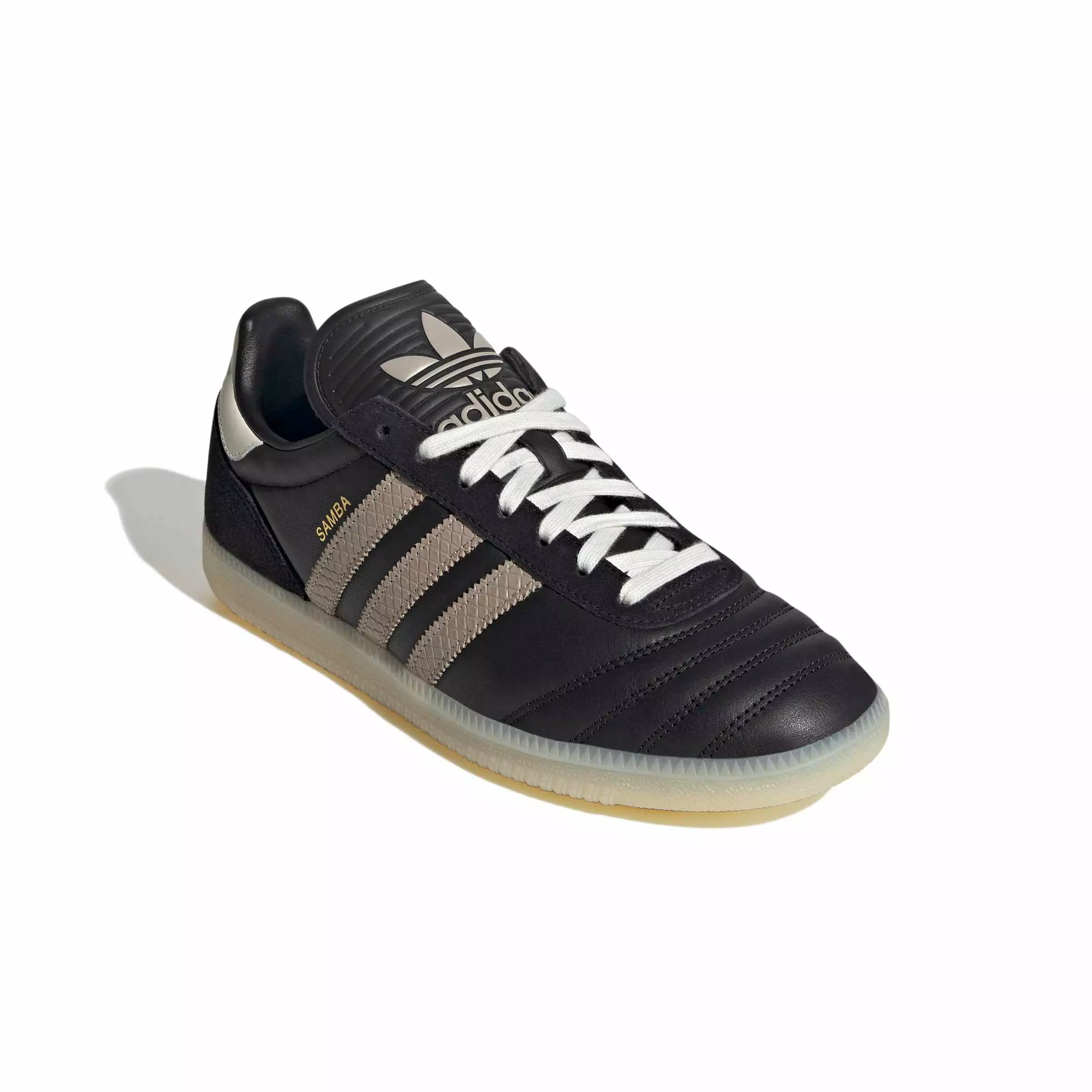 adidas Originals Samba JP "Core Black/Trace Khaki/Cream White" Men's Shoe - BLACK/KHAKI/CREAM