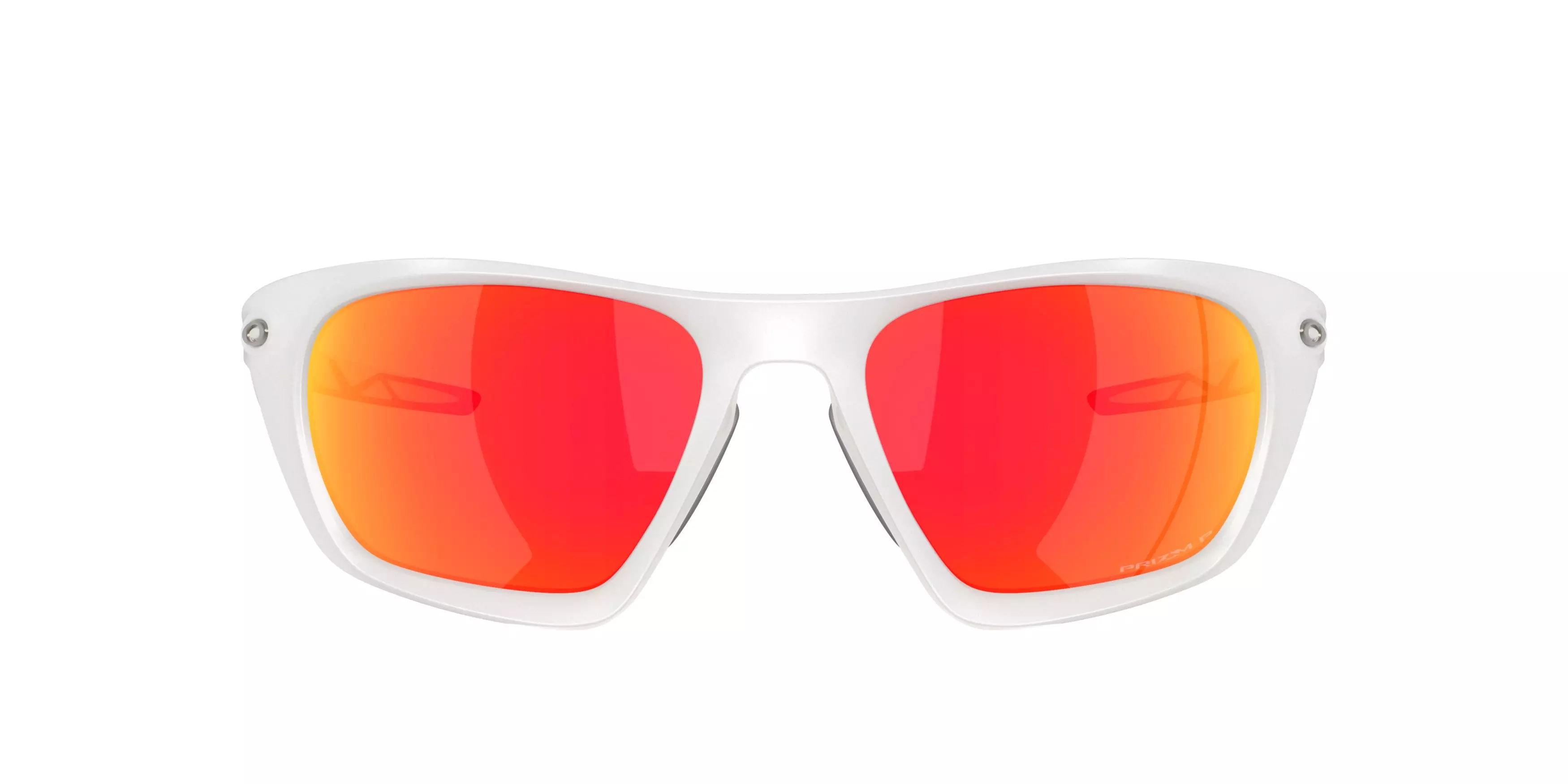 Oakley Lateralis Prizm Ruby Polarized Sunglasses - Transparent Mist - GREY/RED