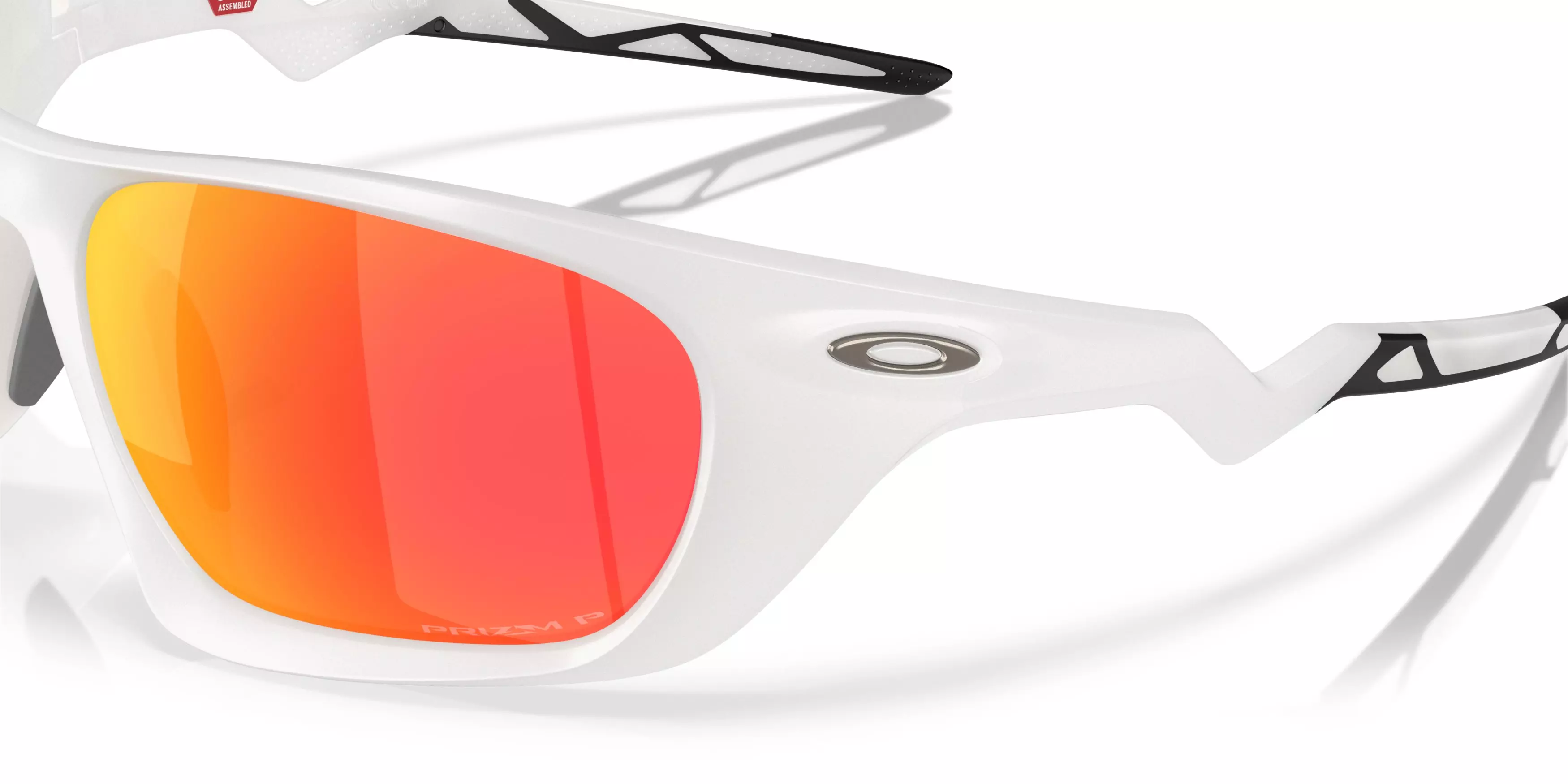 Oakley Lateralis Prizm Ruby Polarized Sunglasses - Transparent Mist - GREY/RED