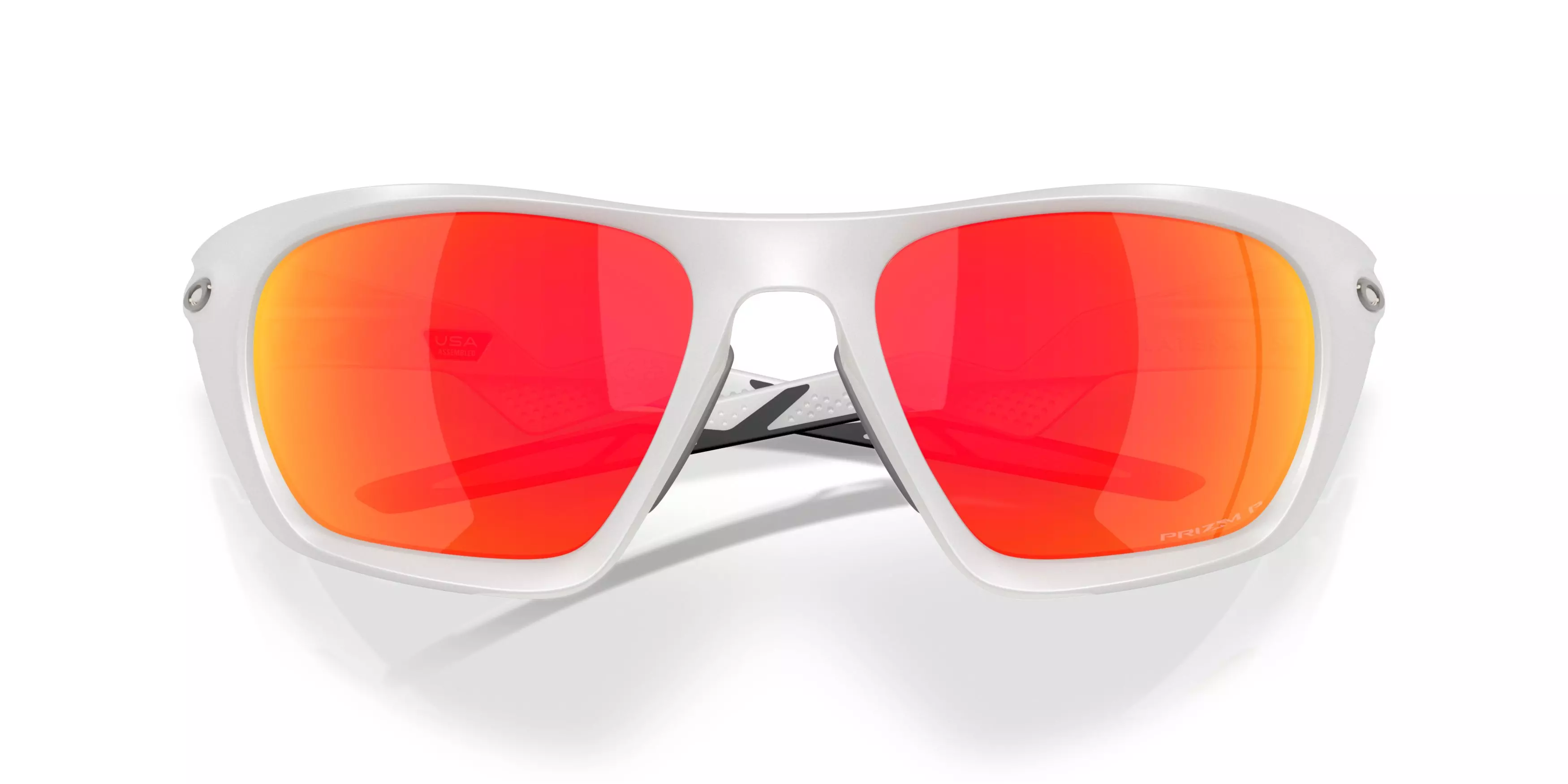 Oakley Lateralis Prizm Ruby Polarized Sunglasses - Transparent Mist - GREY/RED