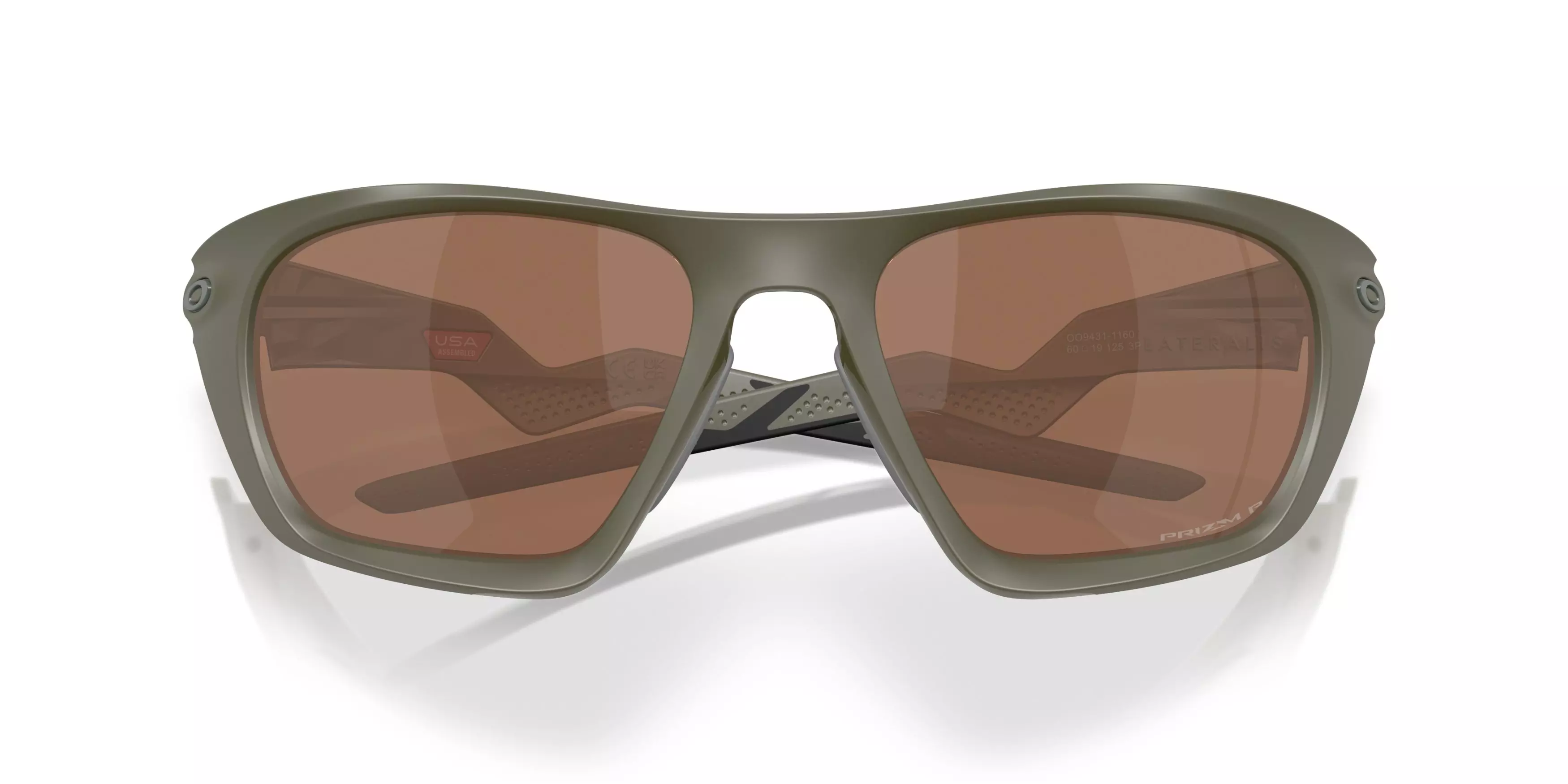 Oakley Lateralis Prizm Tungsten Polarized Sunglasses - Matte Moss - GREEN/BROWN