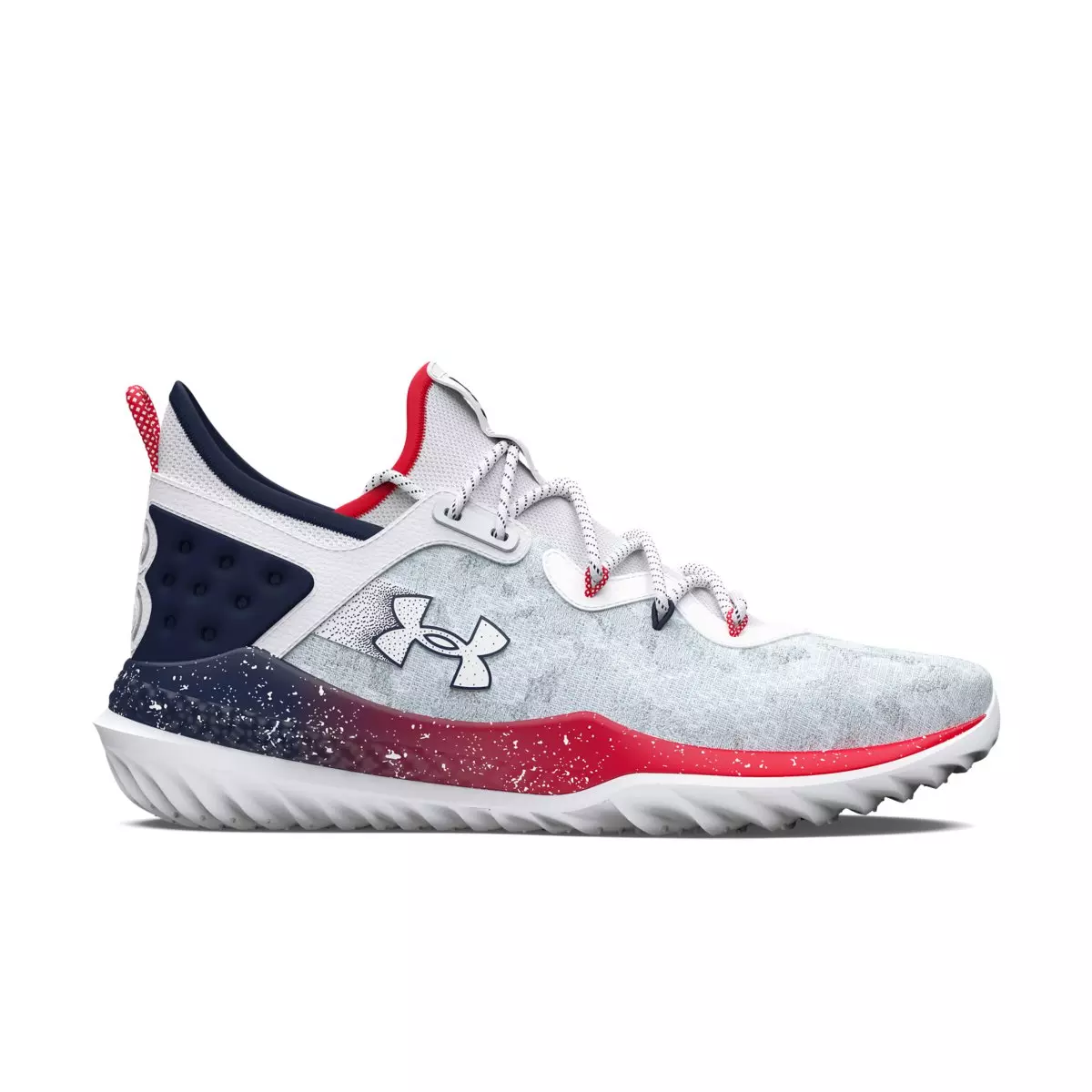 Under Armour Harper 8 Turf USA "White/Midnight Navy" Men's Baseball Cleat - WHITE/NAVY