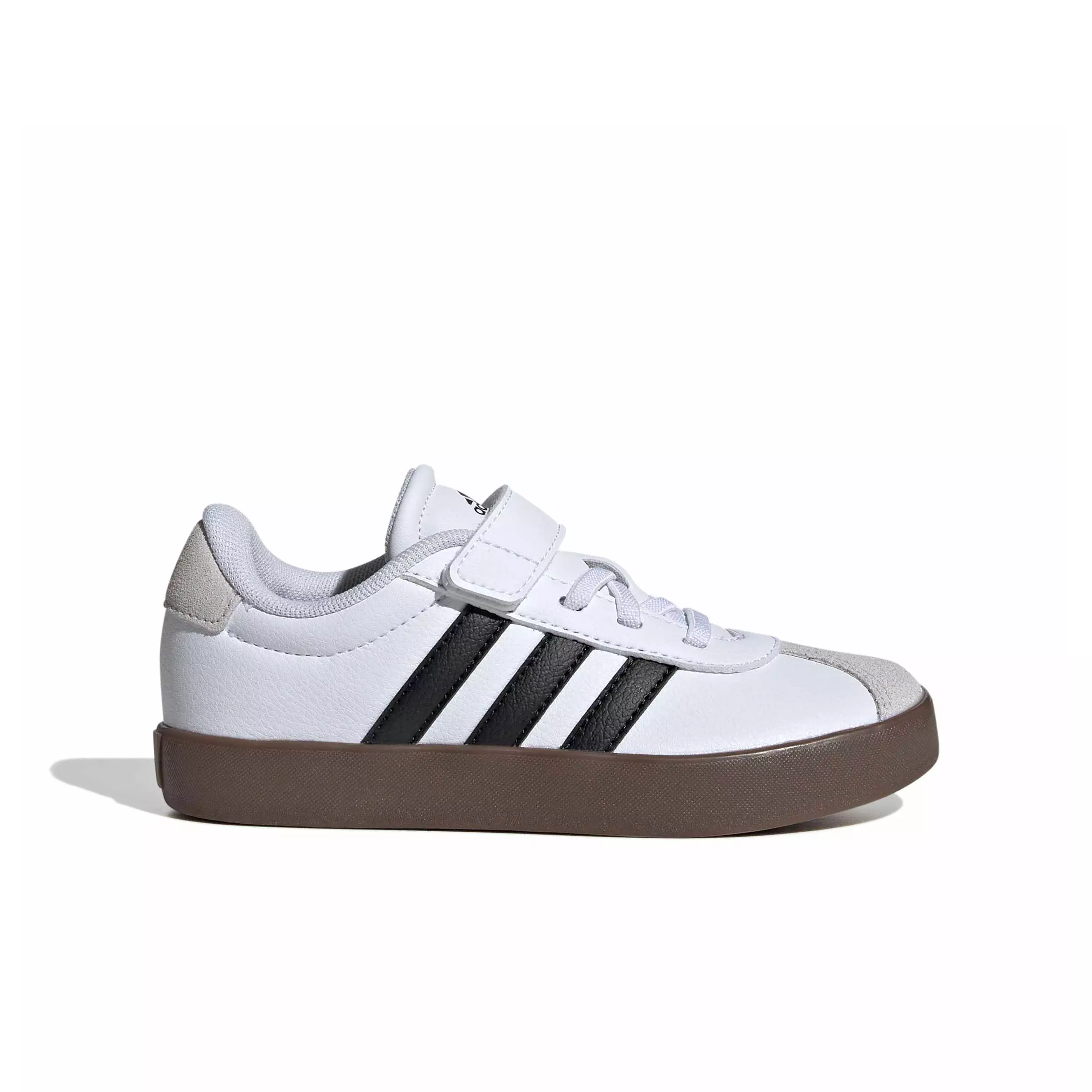 adidas VL Court 3.0 "Ftwr White/Core Black/Grey One" Preschool Boys' Shoe - WHITE/BLACK/GREY