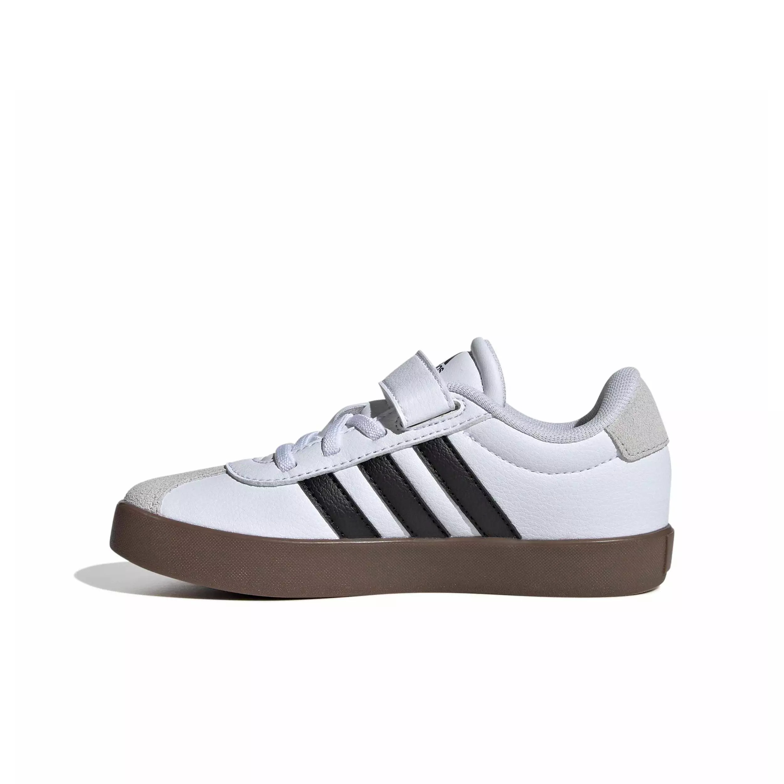 adidas VL Court 3.0 "Ftwr White/Core Black/Grey One" Preschool Boys' Shoe - WHITE/BLACK/GREY