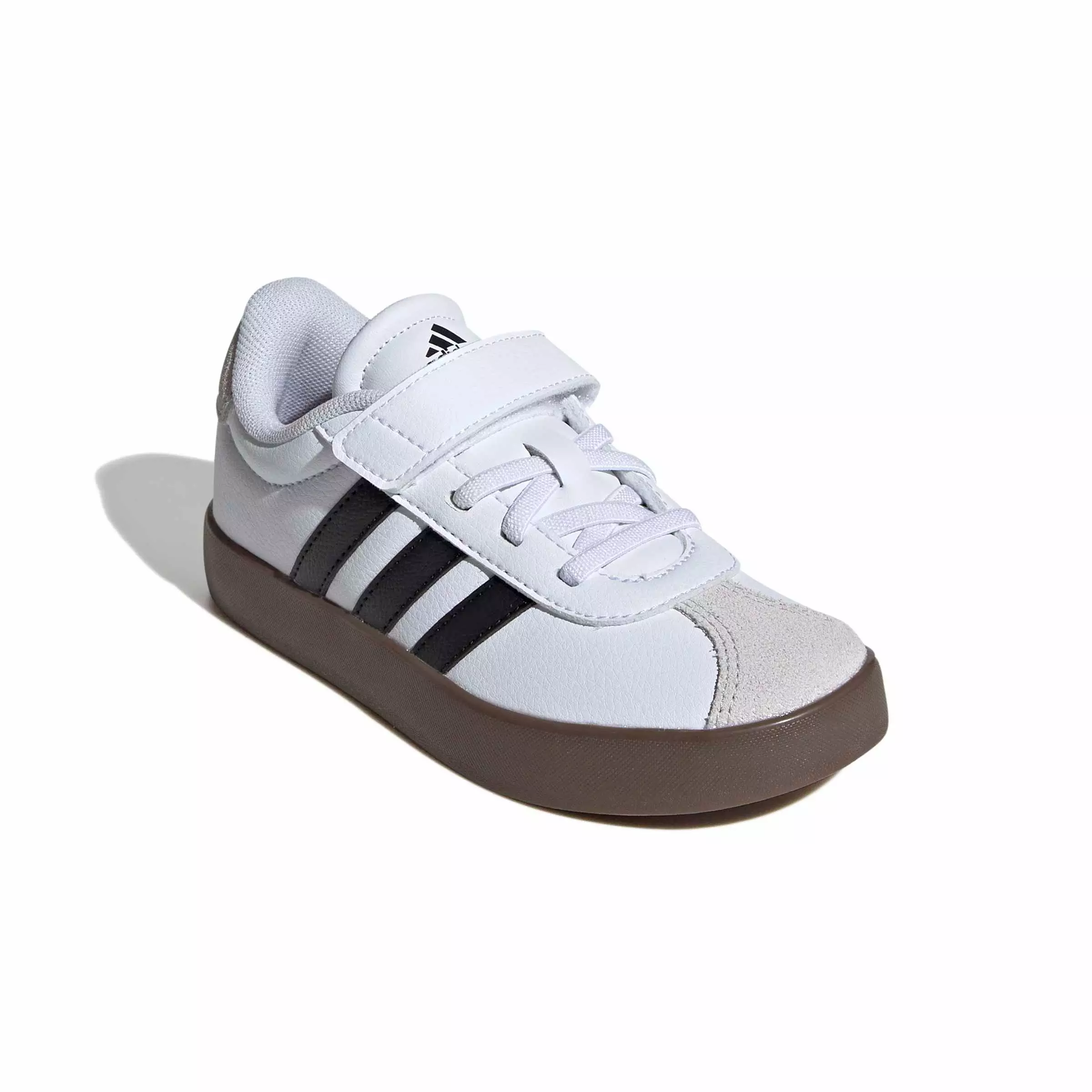 adidas VL Court 3.0 "Ftwr White/Core Black/Grey One" Preschool Boys' Shoe - WHITE/BLACK/GREY