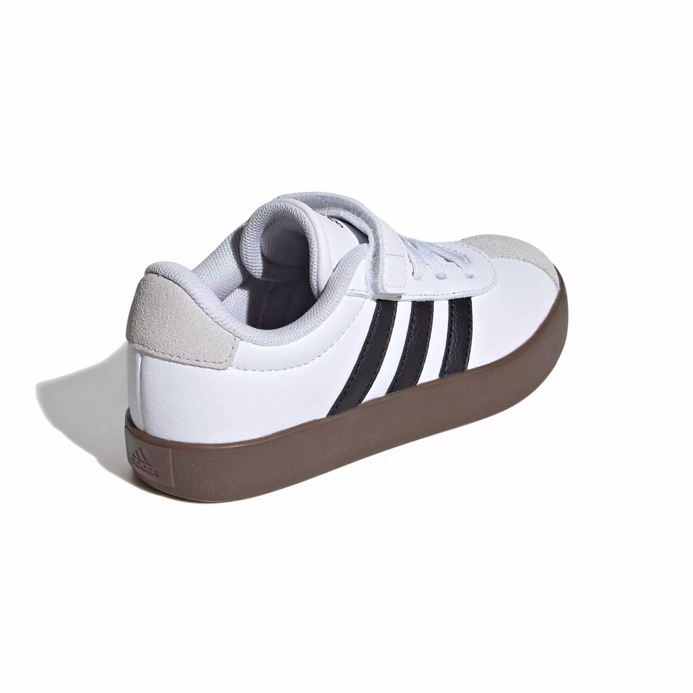adidas VL Court 3.0 "Ftwr White/Core Black/Grey One" Preschool Boys' Shoe - WHITE/BLACK/GREY