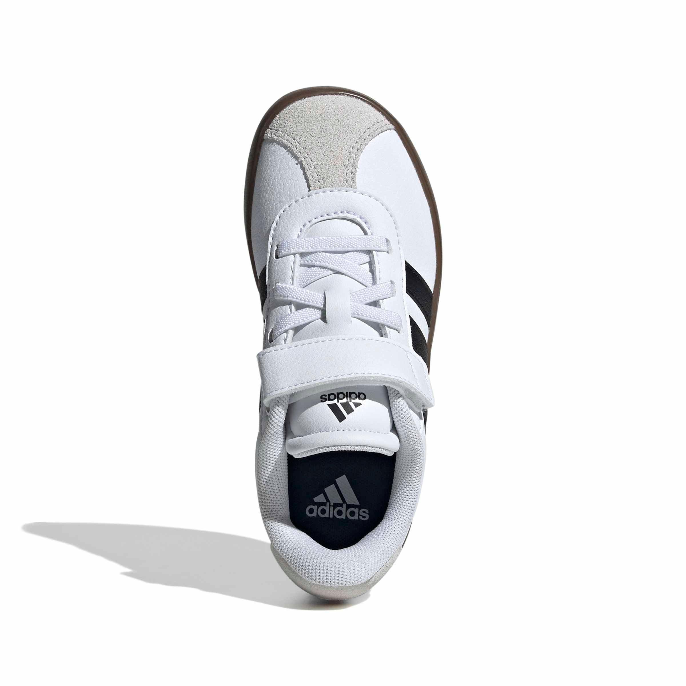 adidas VL Court 3.0 "Ftwr White/Core Black/Grey One" Preschool Boys' Shoe - WHITE/BLACK/GREY
