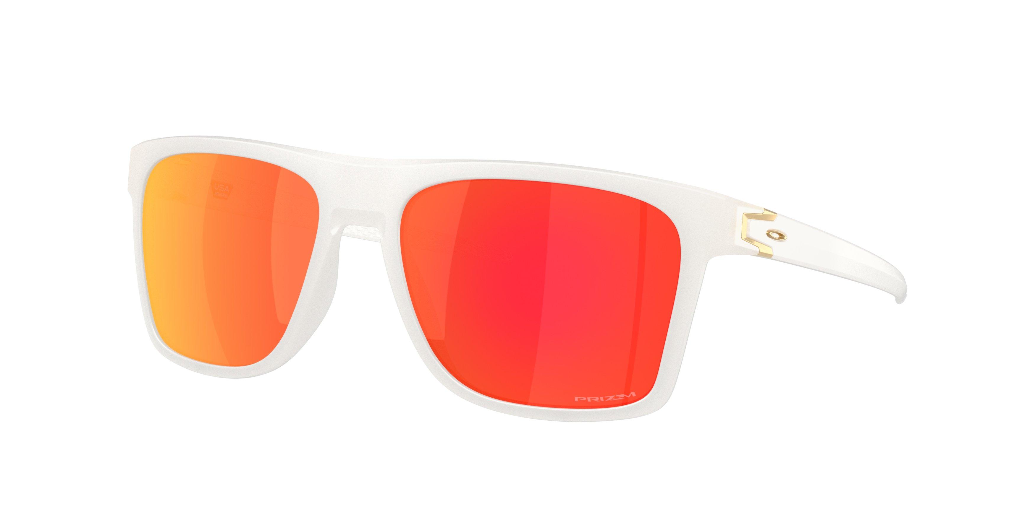 Oakley Leffingwell Prizm Ruby Sunglasses - Transparent Mist - GREY/RED Thumbnail View 1