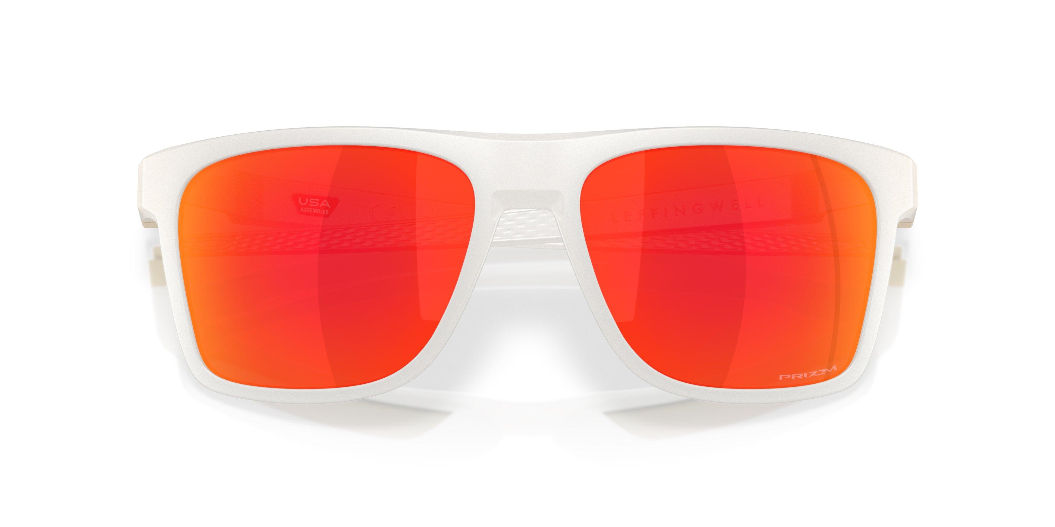 Oakley Leffingwell Prizm Ruby Sunglasses - Transparent Mist - GREY/RED Thumbnail View 7