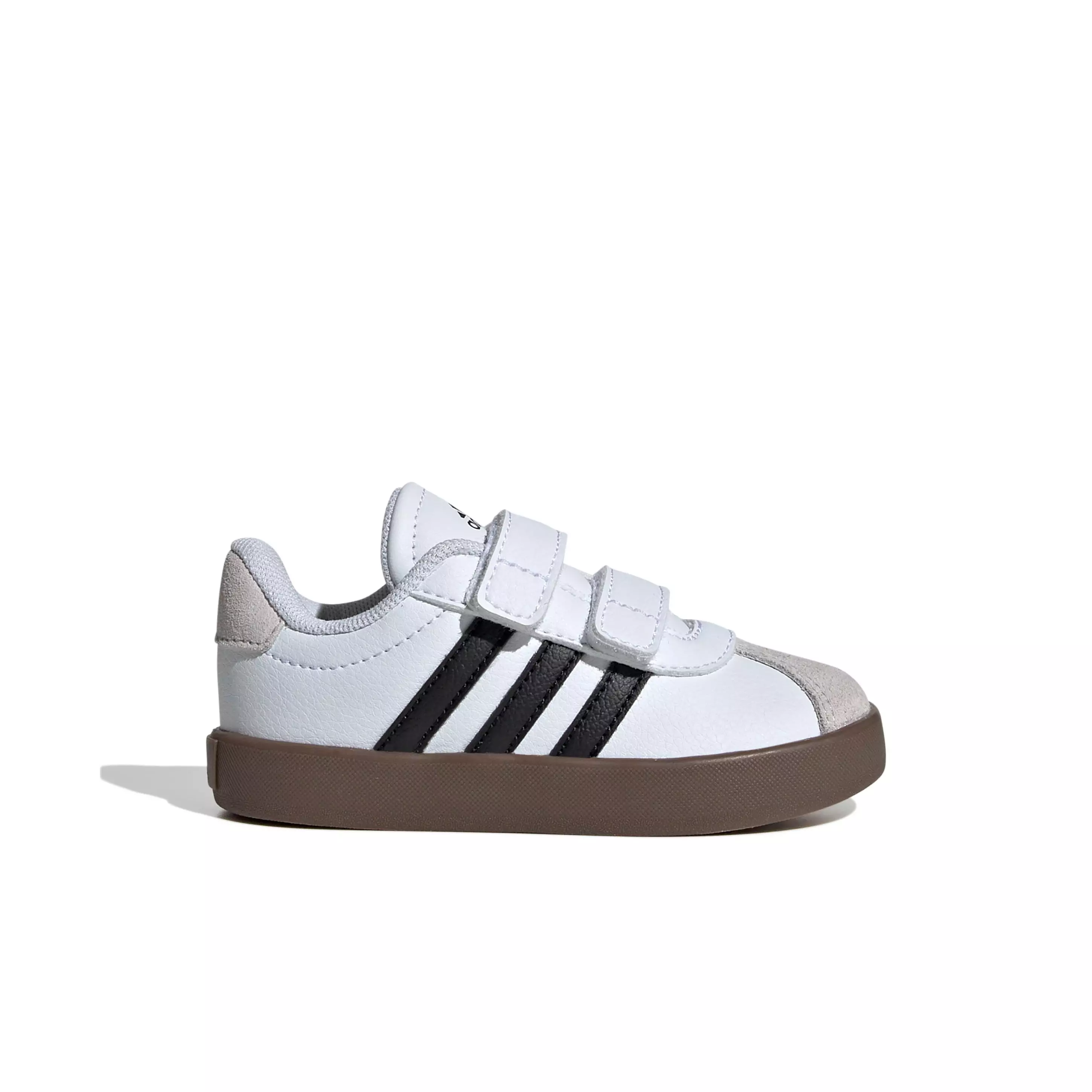 adidas VL Court 3.0 "Ftwr White/Core Black/Grey One" Infant Boys' Shoe - WHITE/BLACK/GREY