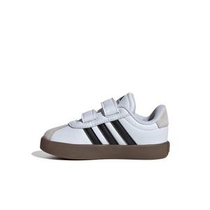 adidas VL Court 3.0 "Ftwr White/Core Black/Grey One" Infant Boys' Shoe - WHITE/BLACK/GREY