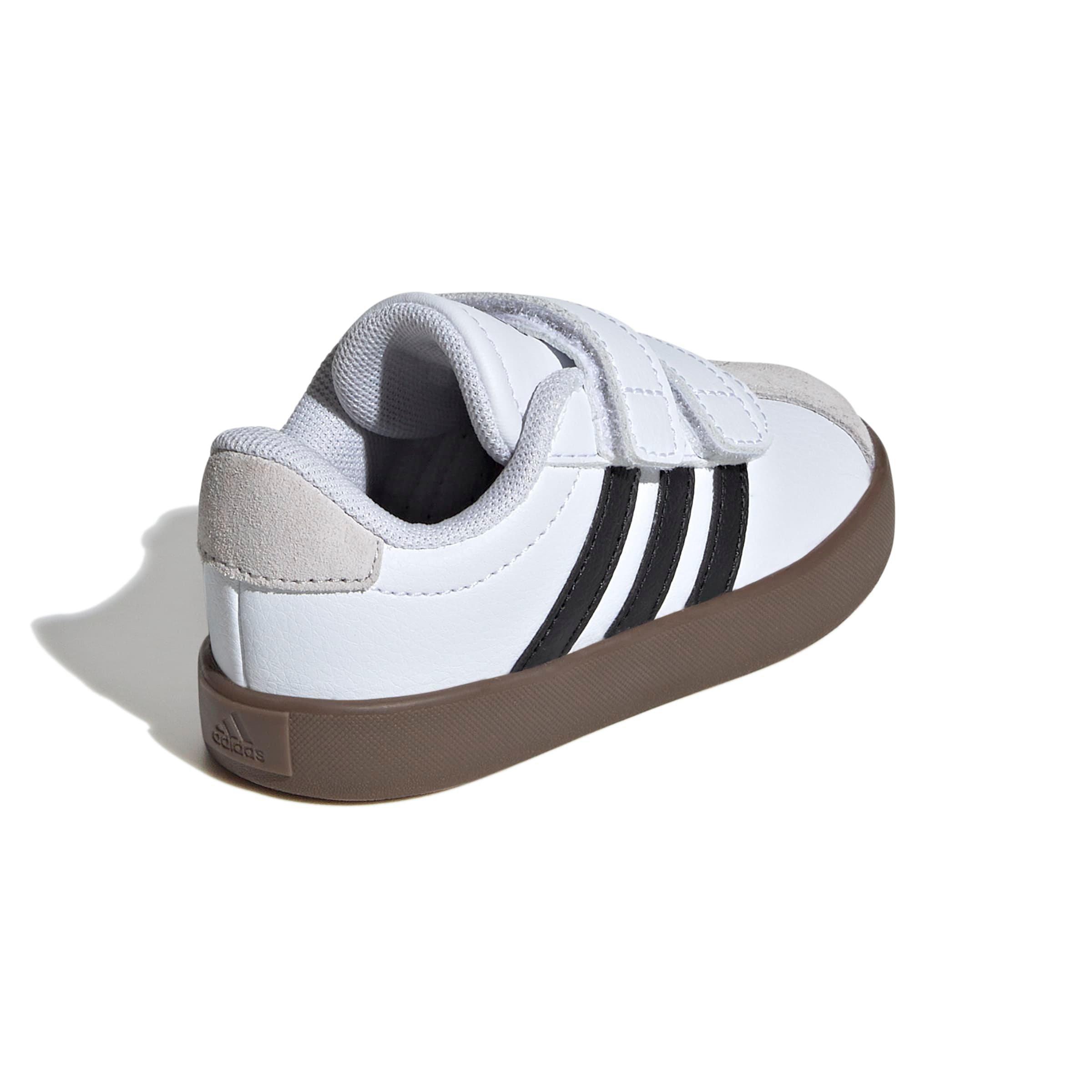 adidas VL Court 3.0 "Ftwr White/Core Black/Grey One" Infant Boys' Shoe - WHITE/BLACK/GREY