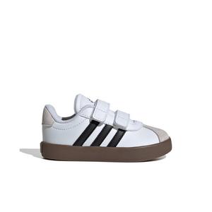 adidas VL Court 3.0 "Ftwr White/Core Black/Grey One" Infant Boys' Shoe - WHITE/BLACK/GREY