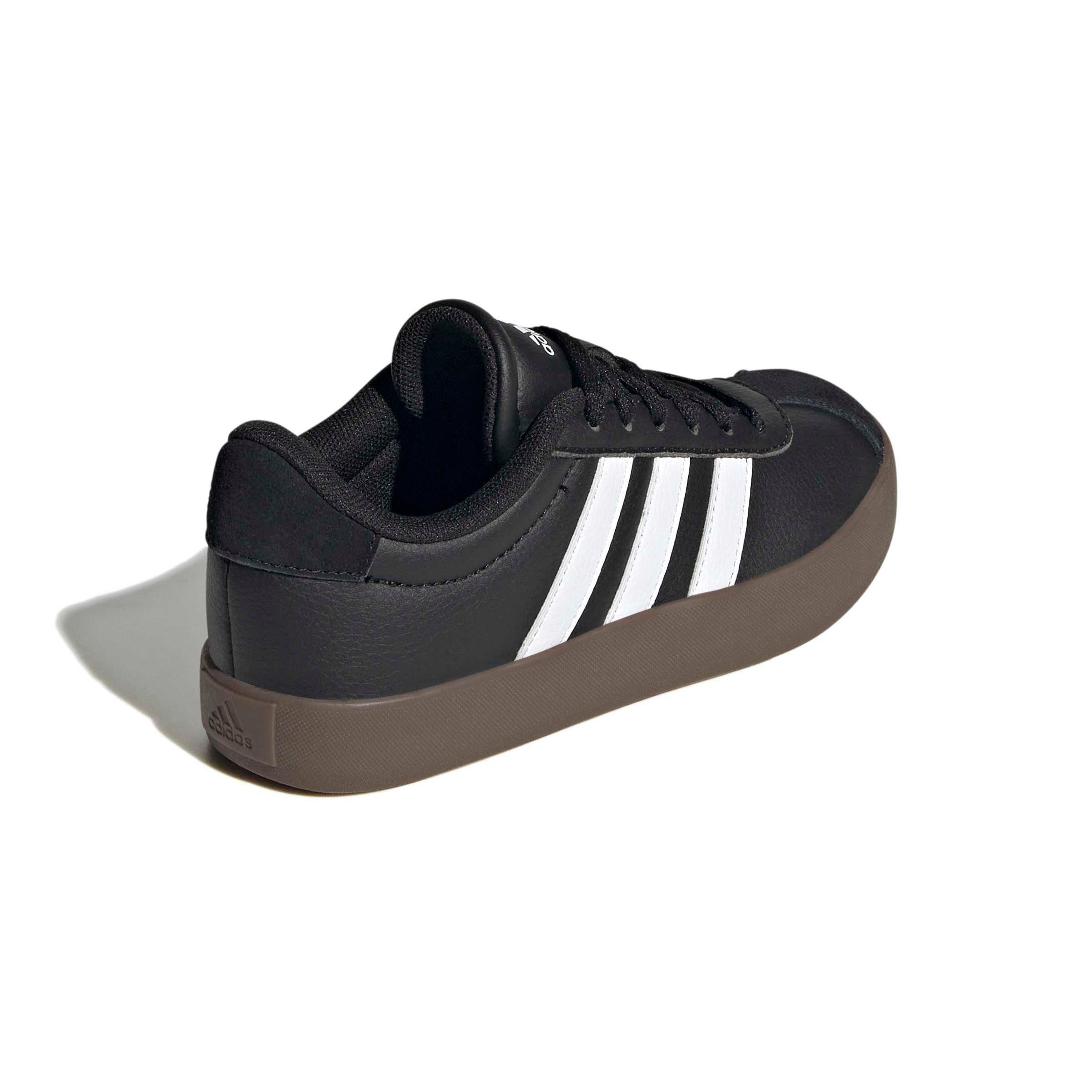 adidas VL Court 3.0 "Core Black/Ftwr White/Gum 5" Preschool Boys' Shoe - BLACK/WHITE/GUM