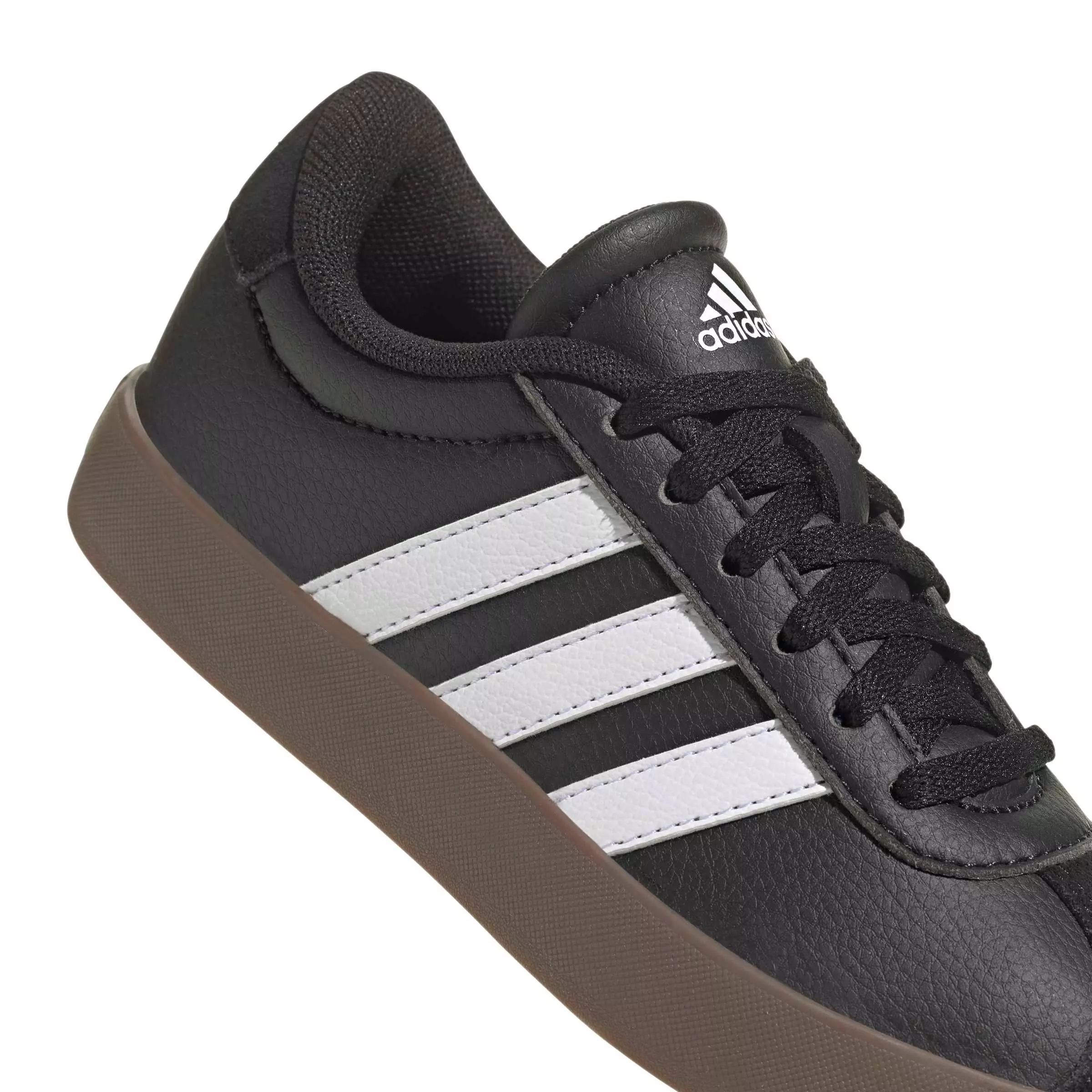 adidas VL Court 3.0 "Core Black/Ftwr White/Gum 5" Preschool Boys' Shoe - BLACK/WHITE/GUM