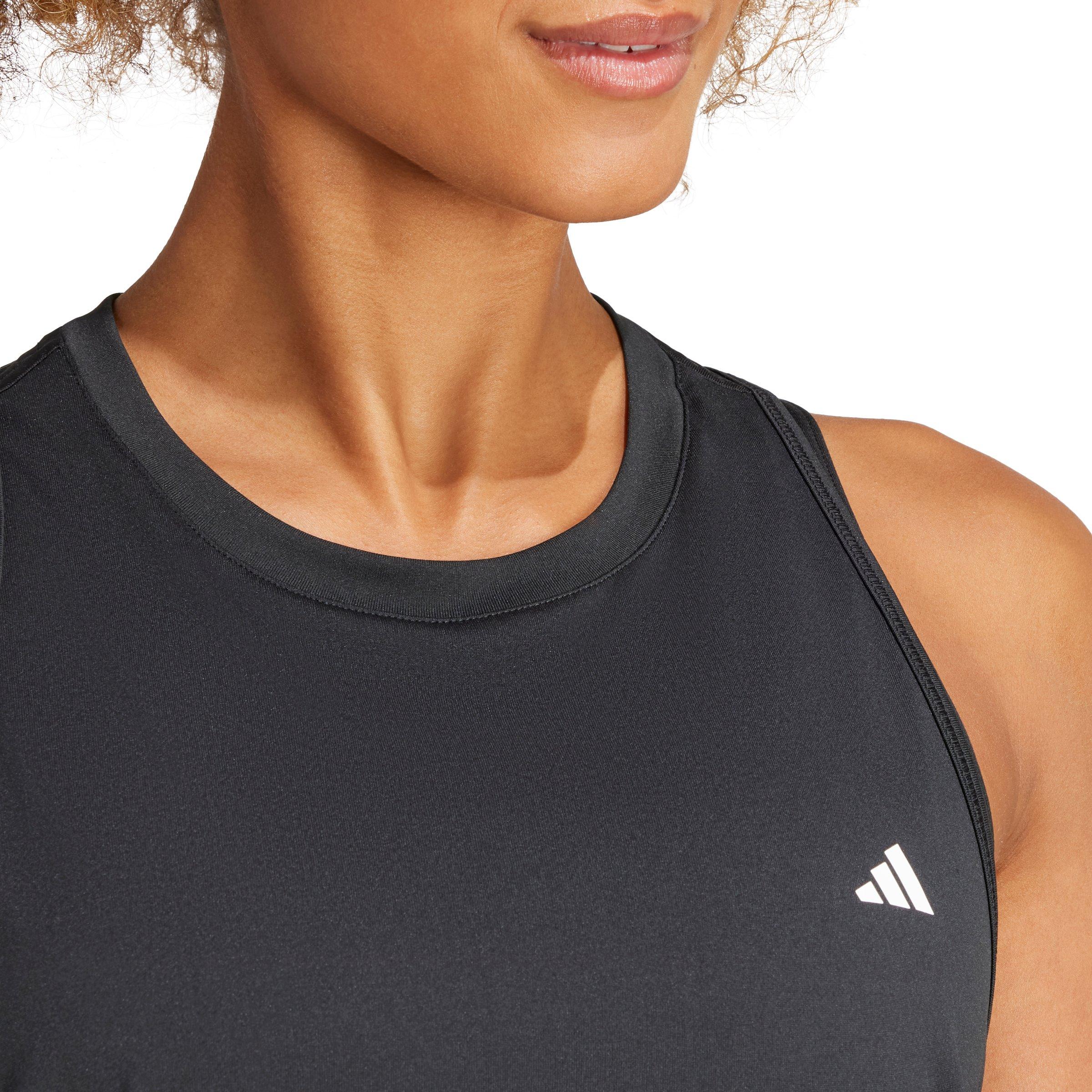 adidas Women's Designed for Training Tee Tank Top-Black - BLACK Thumbnail View 4