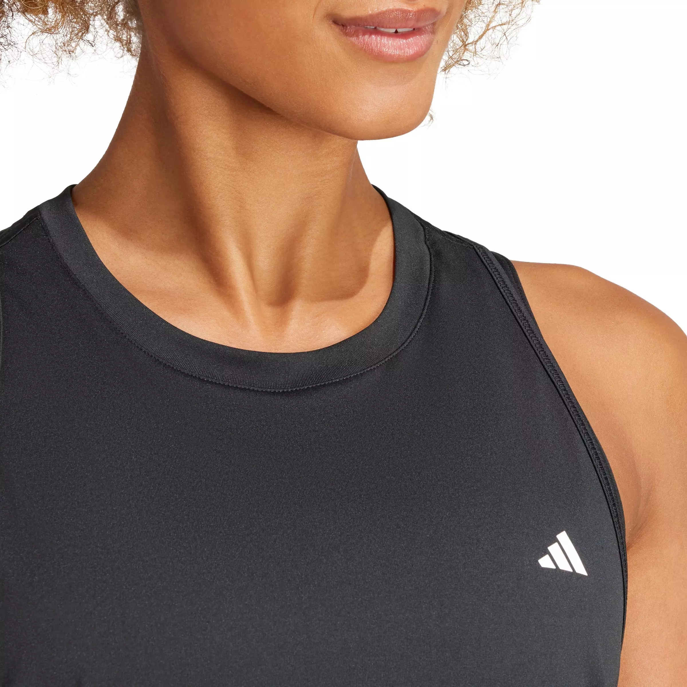 adidas Women's Designed for Training Tee Tank Top-Black - BLACK