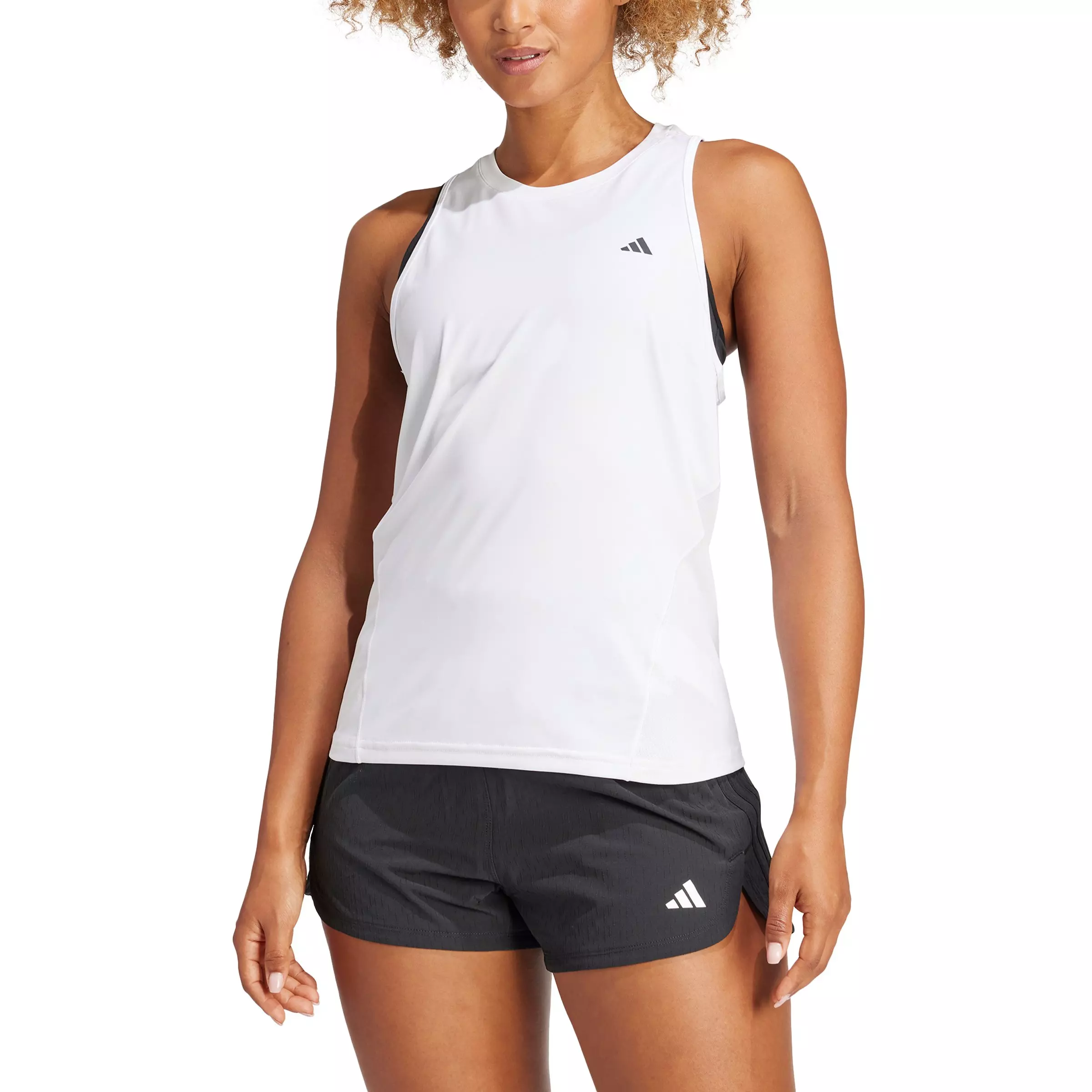 adidas Women's Designed for Training Tee Tank Top-White - WHITE