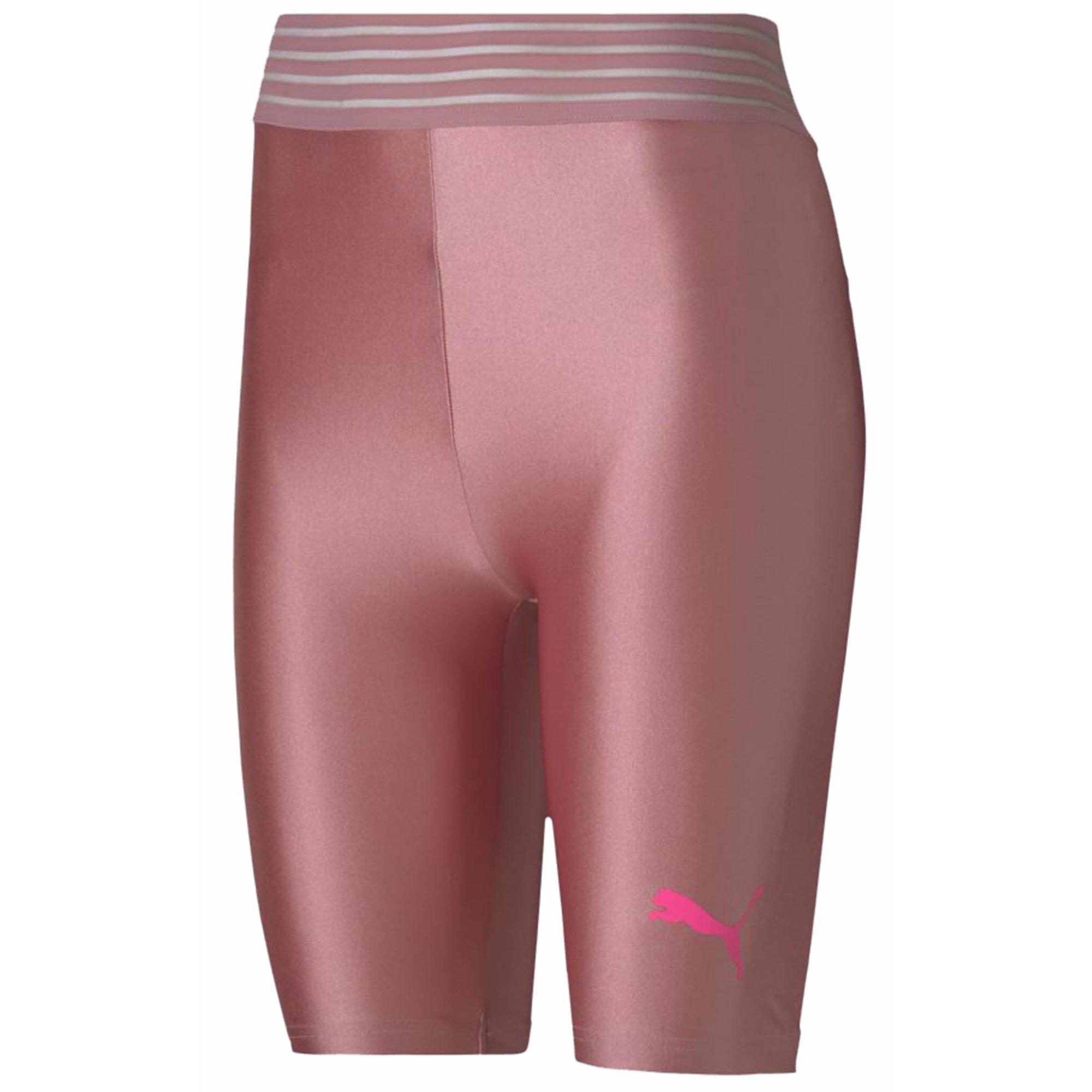 PUMA Women's "Pink" Evide Biker Shorts - PINK Thumbnail View 3