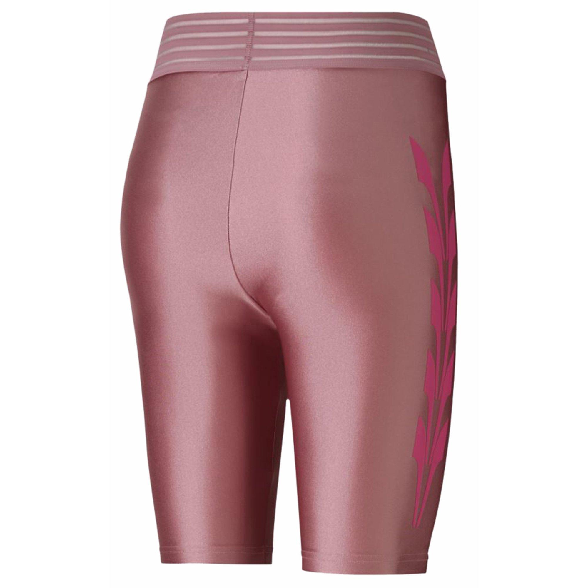 PUMA Women's "Pink" Evide Biker Shorts - PINK Thumbnail View 4