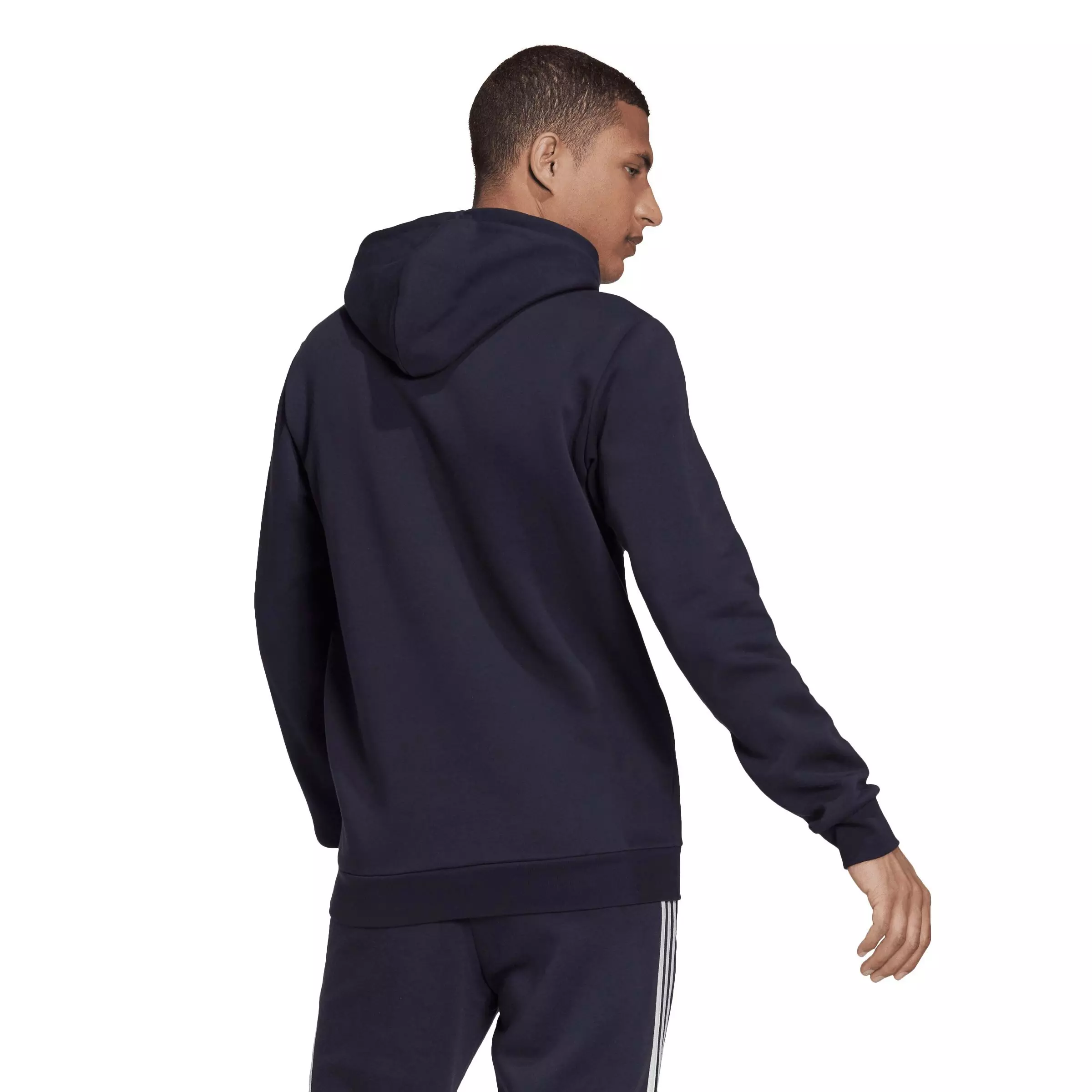 adidas Men's Essentials Fleece Hoodie-Navy - NAVY