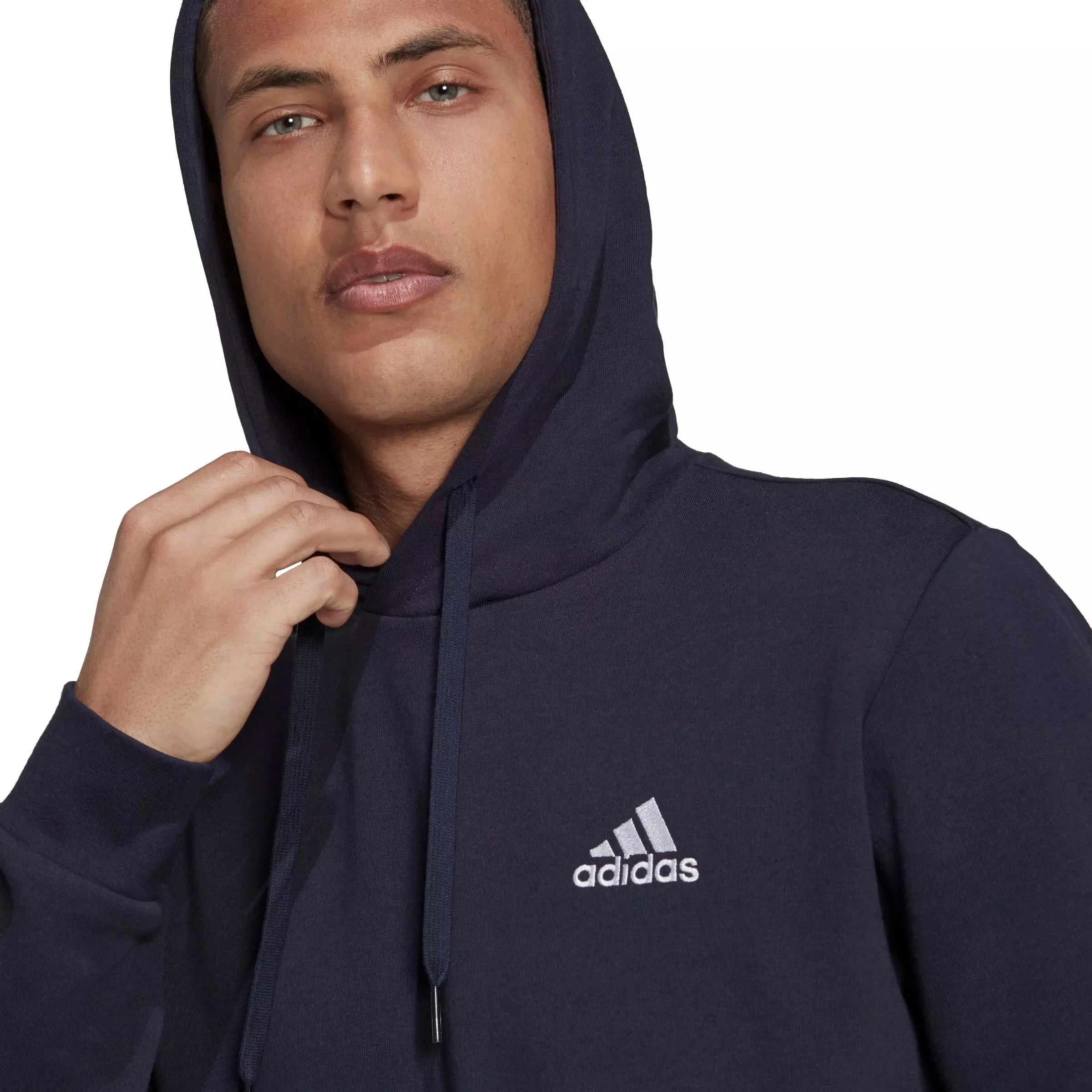 adidas Men's Essentials Fleece Hoodie-Navy - NAVY