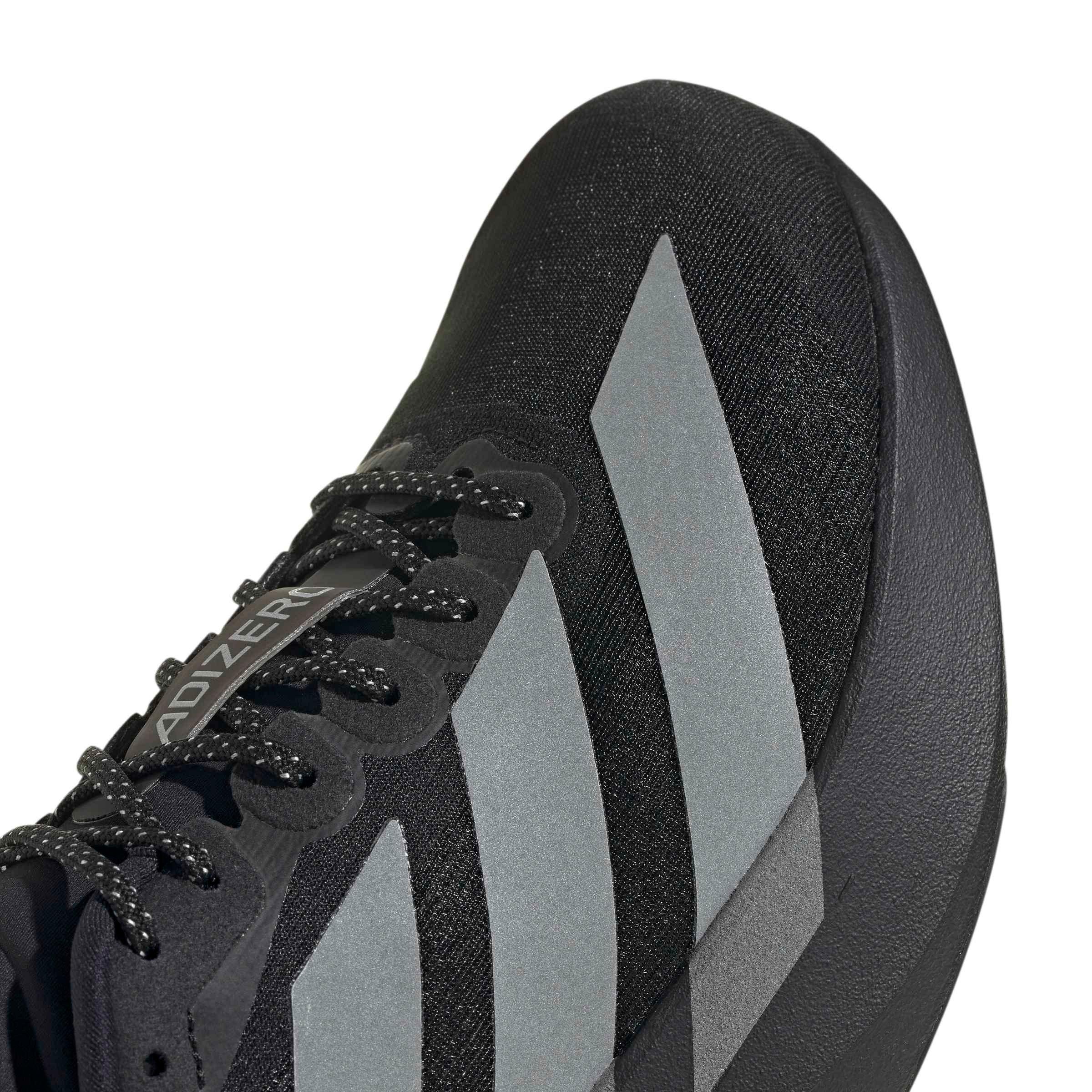 adidas Adizero EVO SL "Core Black/Silver Metallic/Signal Green" Men's Running Shoe - BLACK/SILVER/GREEN Thumbnail View 8