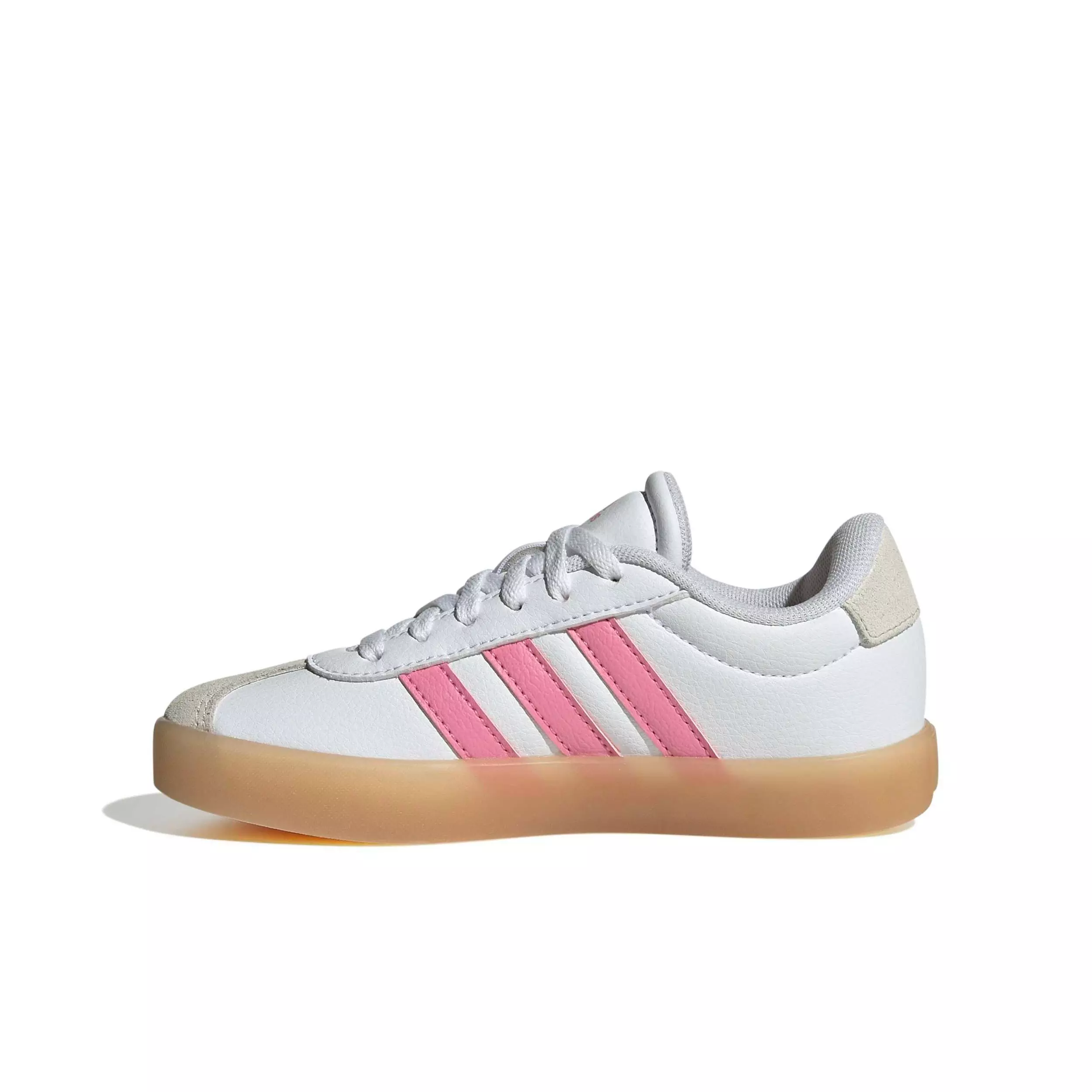 adidas VL Court 3.0 "Ftwr White/Bliss Pink/Alumina" Preschool Girls' Shoe - WHITE/PINK/ALUMINA