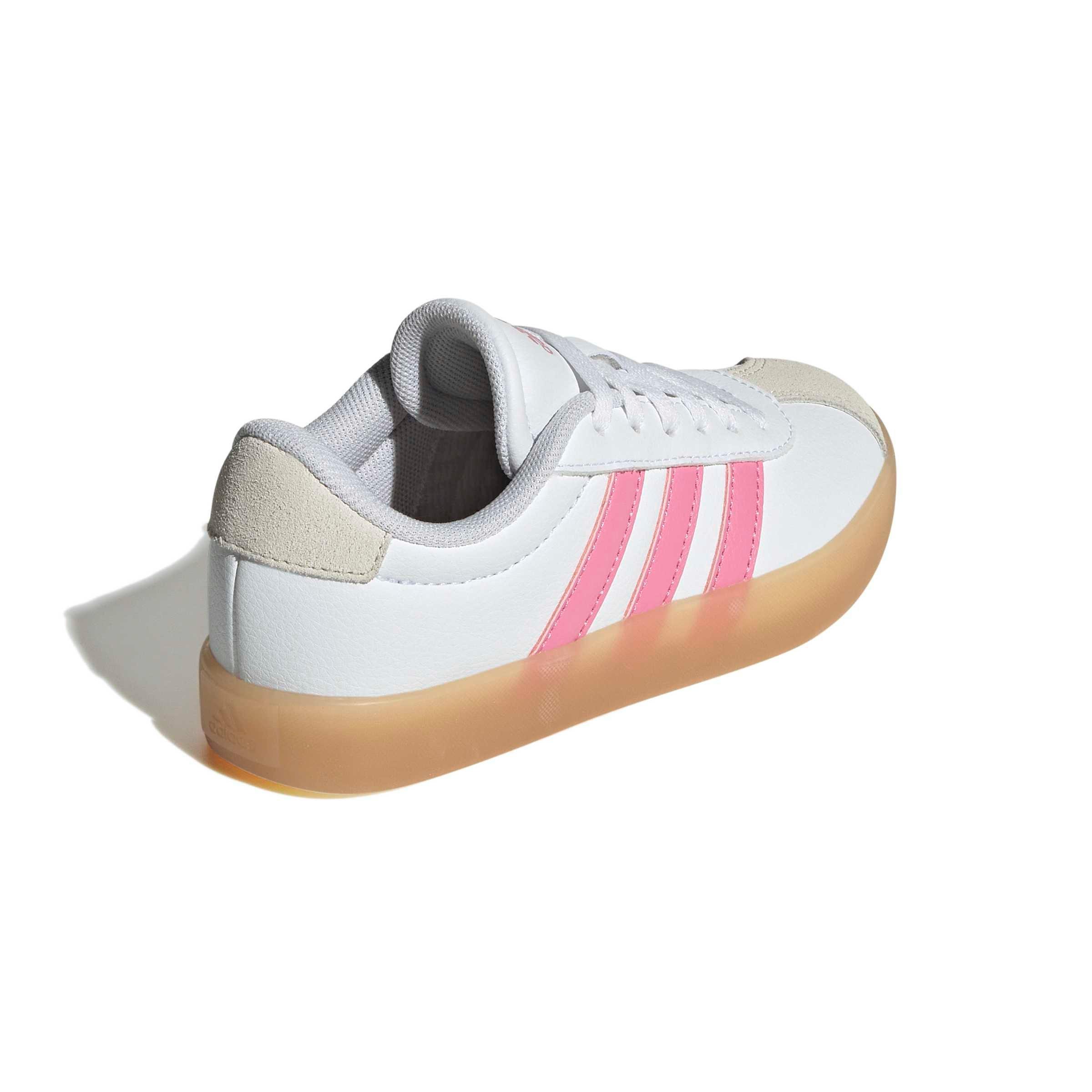 adidas VL Court 3.0 "Ftwr White/Bliss Pink/Alumina" Preschool Girls' Shoe - WHITE/PINK/ALUMINA