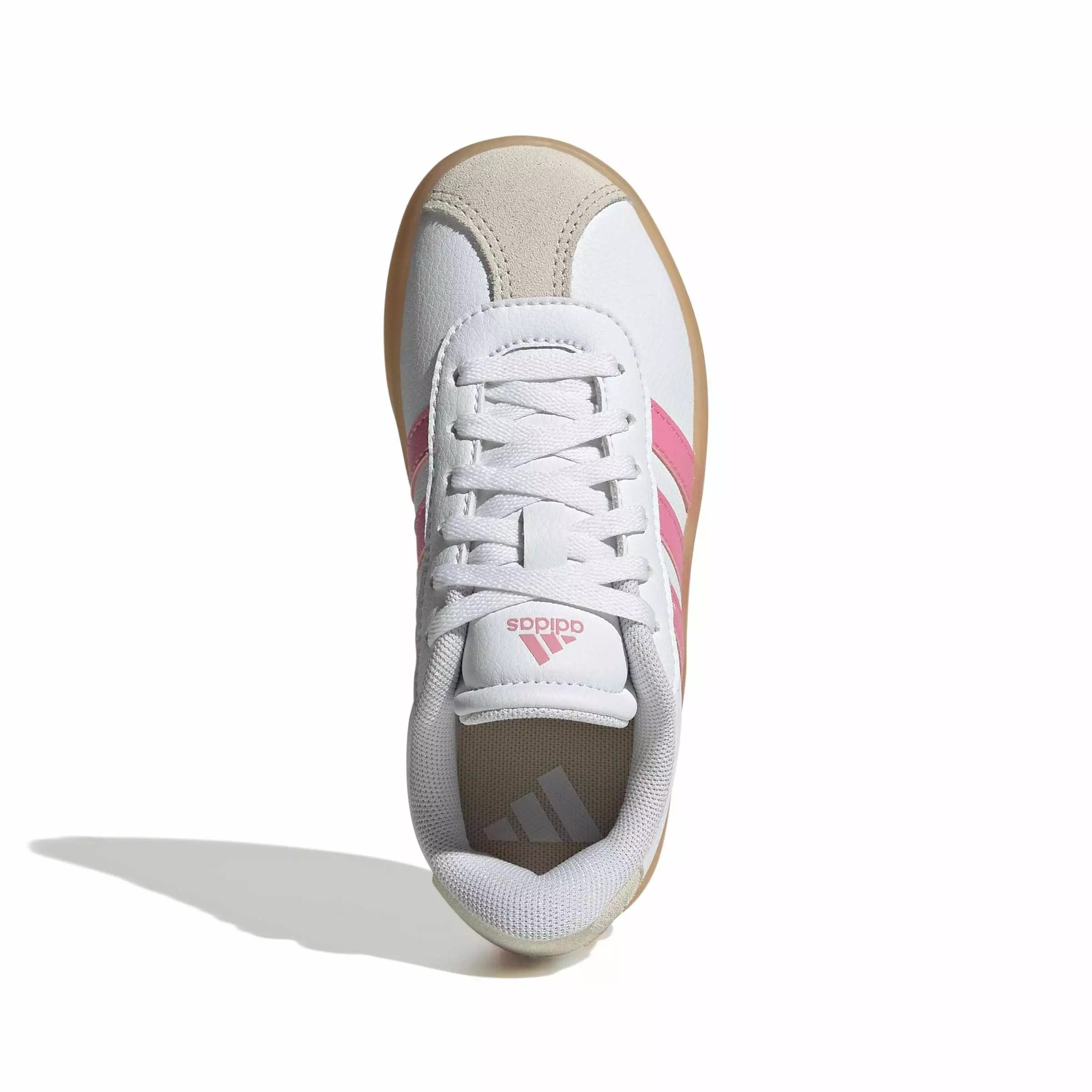 adidas VL Court 3.0 "Ftwr White/Bliss Pink/Alumina" Preschool Girls' Shoe - WHITE/PINK/ALUMINA