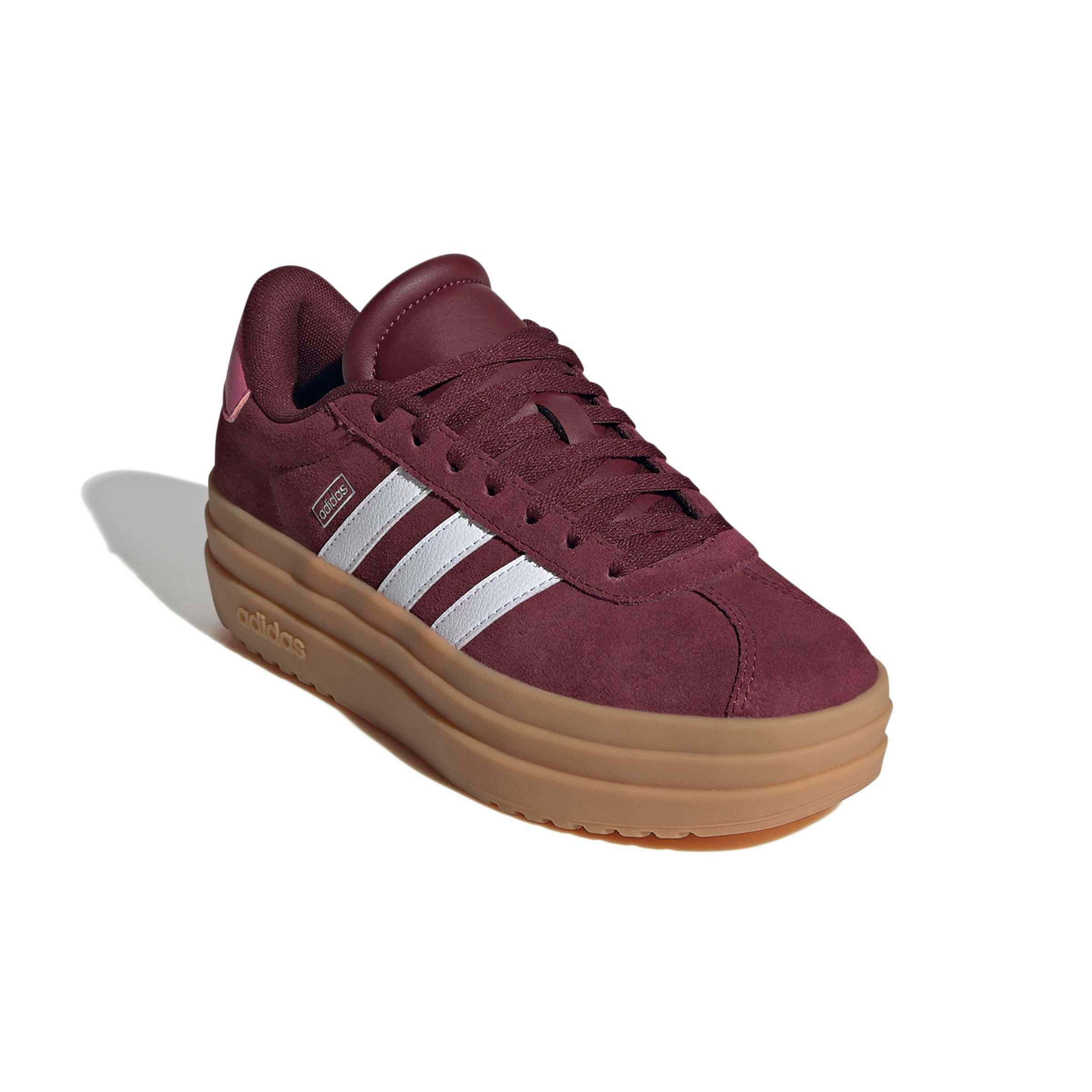 adidas VL Court Bold "Shadow Red/Ftwr White/Pink Fusion" Grade School Girls' Shoe - RED/WHITE/PINK