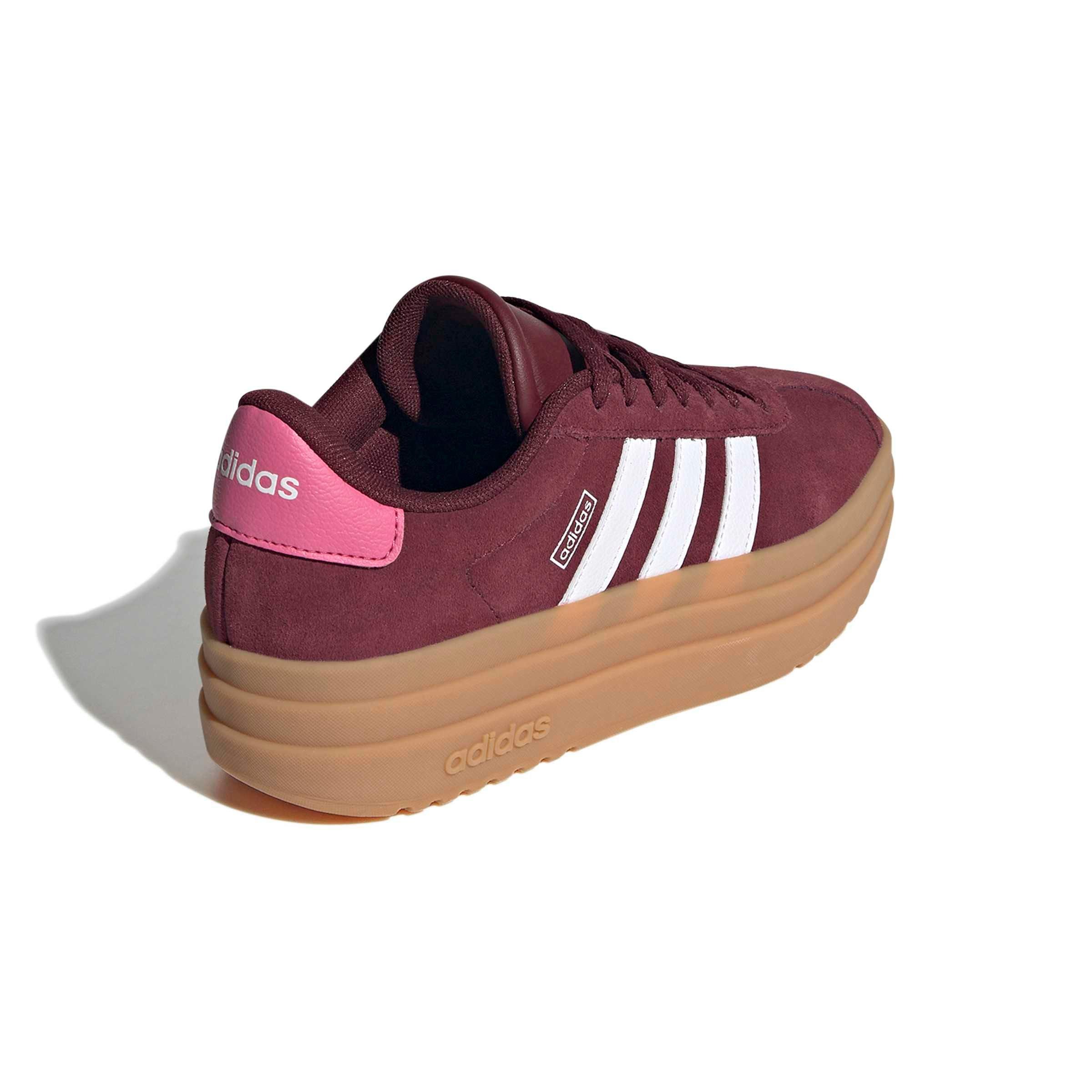 adidas VL Court Bold "Shadow Red/Ftwr White/Pink Fusion" Grade School Girls' Shoe - RED/WHITE/PINK