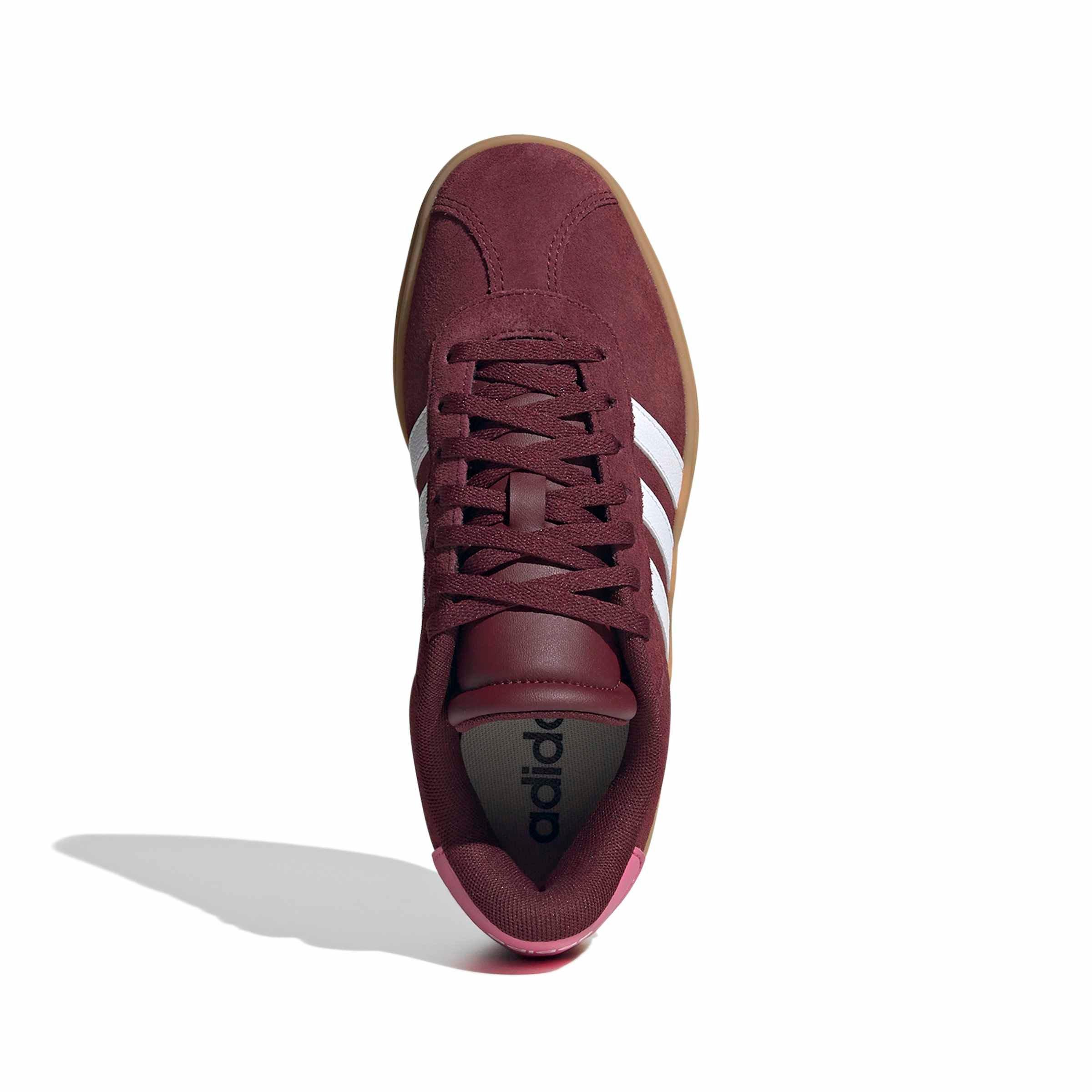 adidas VL Court Bold "Shadow Red/Ftwr White/Pink Fusion" Grade School Girls' Shoe - RED/WHITE/PINK