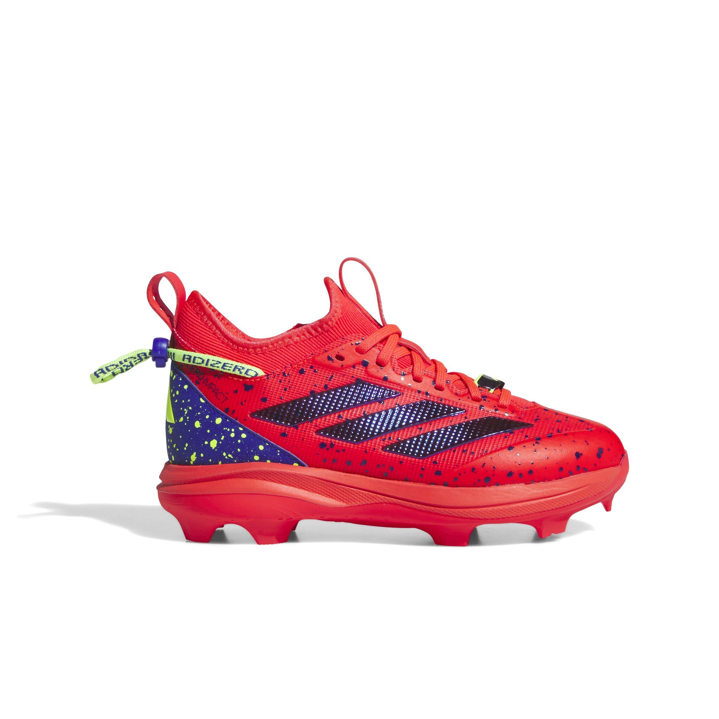 adidas Adizero Impact TPU BSB 2.0 Shades Grade School Boys' "Lucid Red/Blue/Lemon" Baseball Cleat