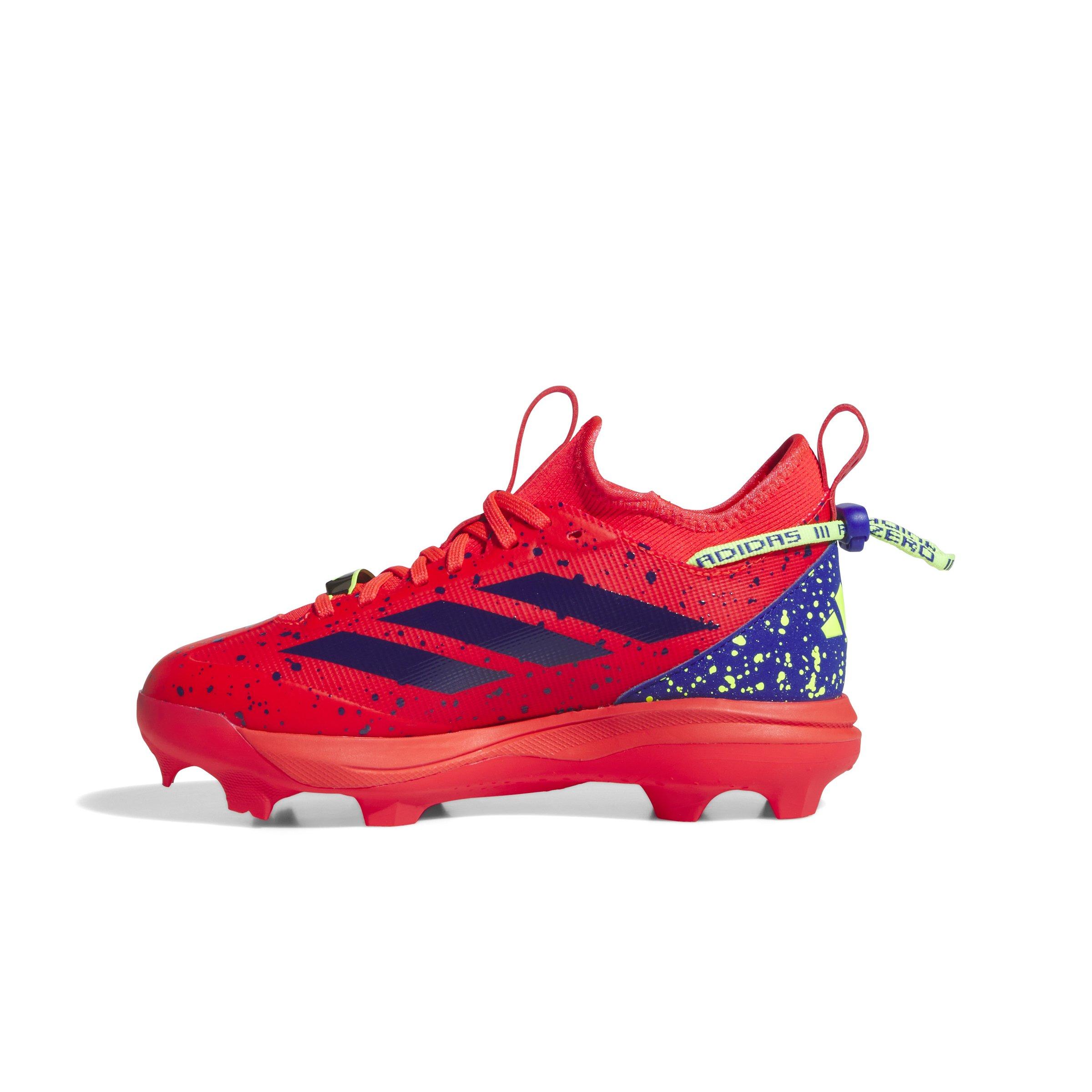 adidas Adizero Impact TPU BSB 2.0 Shades Grade School Boys' "Lucid Red/Blue/Lemon" Baseball Cleat