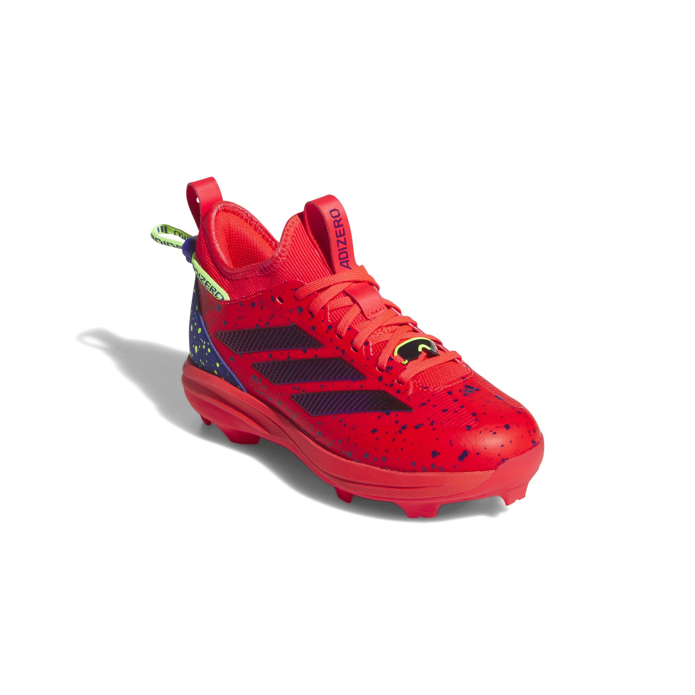 adidas Adizero Impact TPU BSB 2.0 Shades Grade School Boys' "Lucid Red/Blue/Lemon" Baseball Cleat