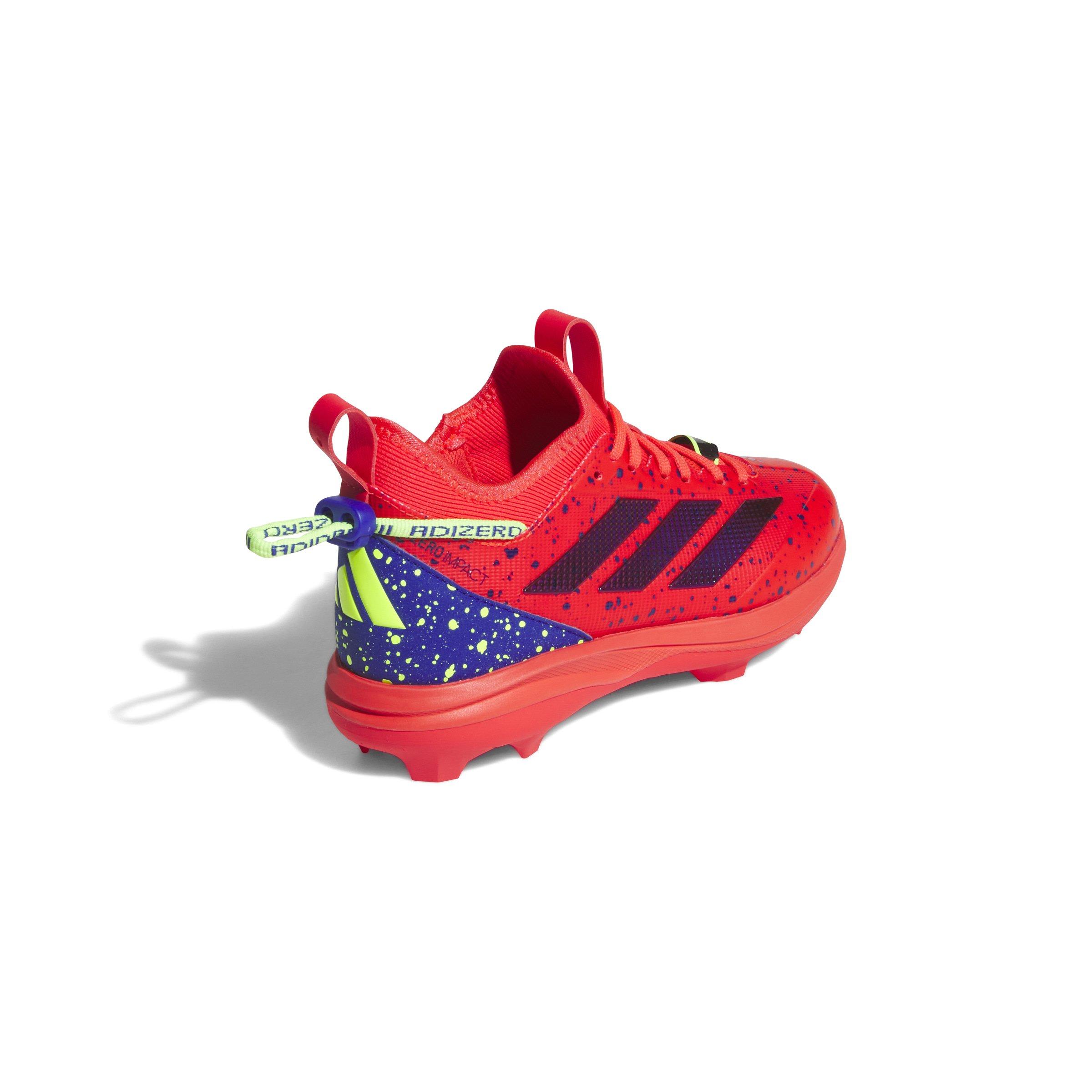 adidas Adizero Impact TPU BSB 2.0 Shades Grade School Boys' "Lucid Red/Blue/Lemon" Baseball Cleat