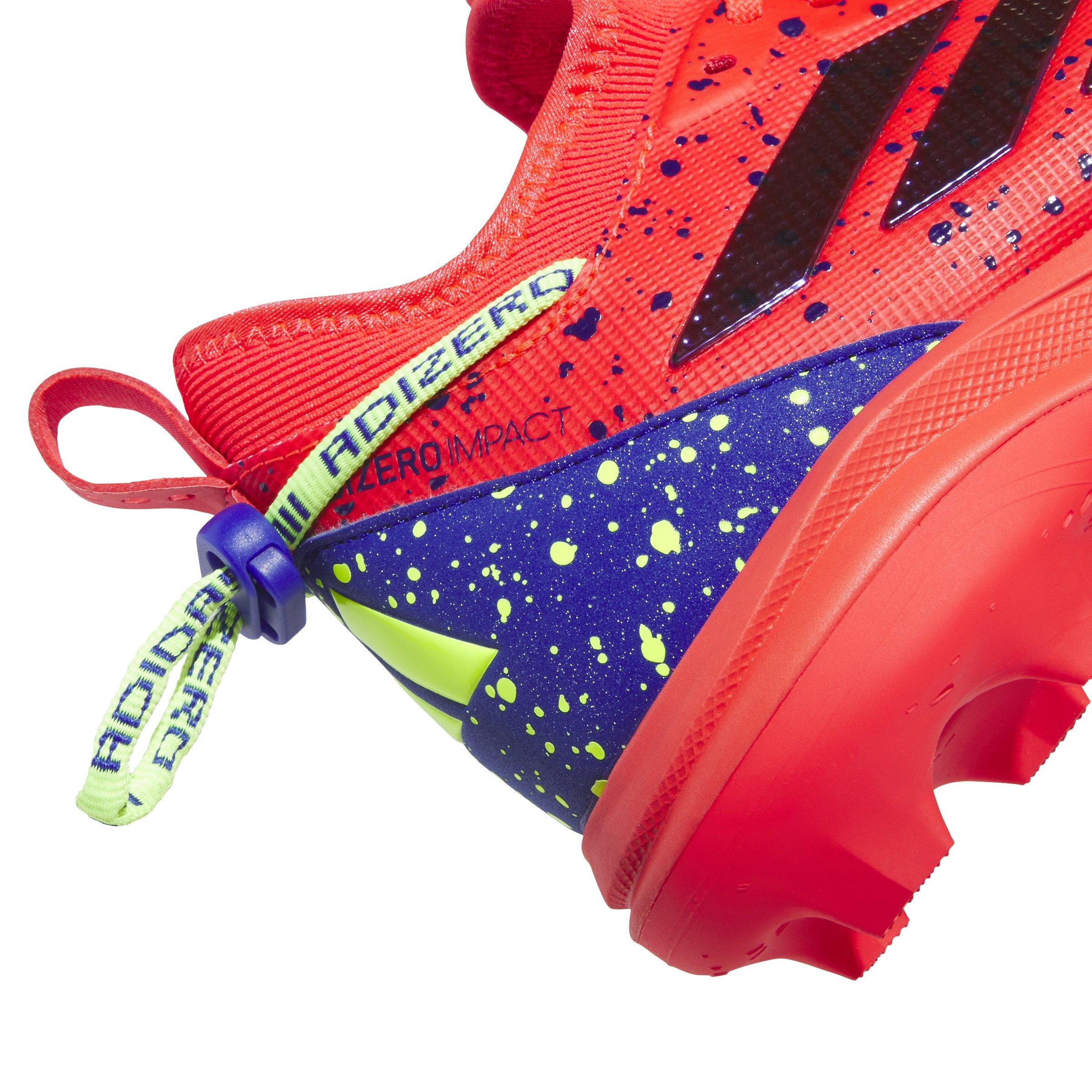 adidas Adizero Impact TPU BSB 2.0 Shades Grade School Boys' "Lucid Red/Blue/Lemon" Baseball Cleat