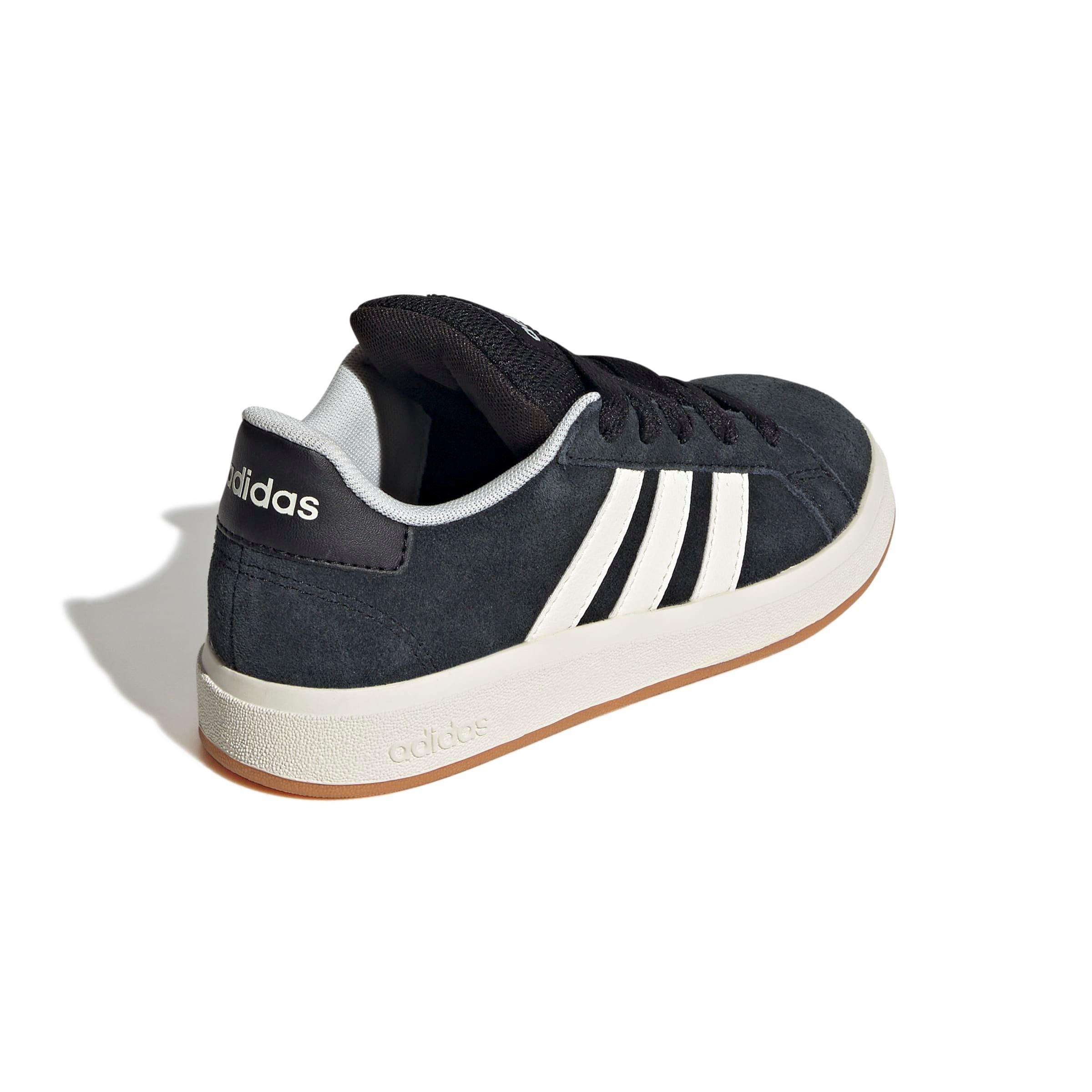 adidas Grand Court 00s "Core Black/Off White/Gum 10" Preschool Boys' Shoe - BLACK/OFF WHITE/GUM