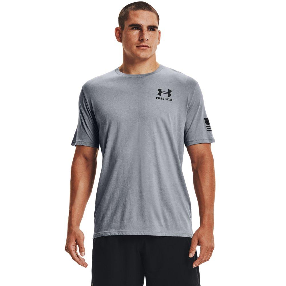 Under Armour Men's Freedom Flag T-Shirt-Dk Grey - DK GREY Thumbnail View 1
