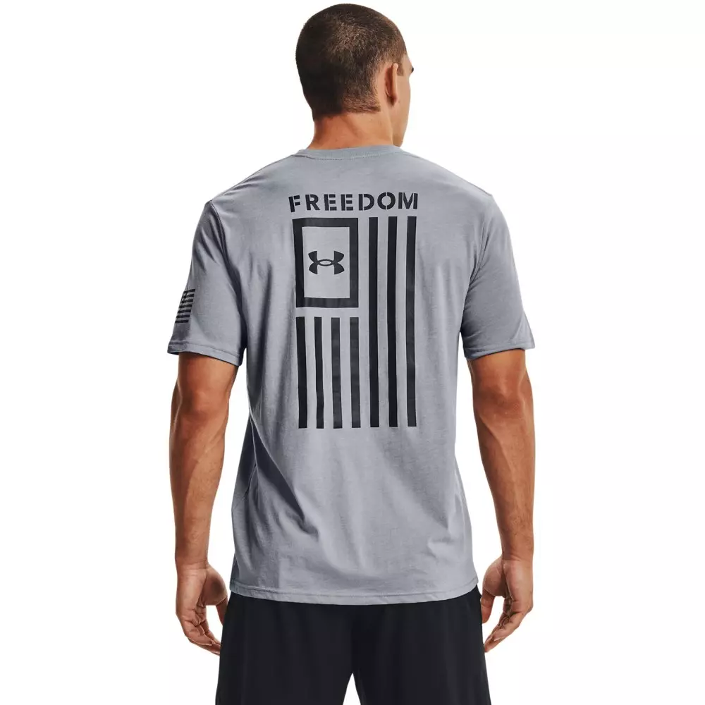 Under Armour Men's Freedom Flag T-Shirt-Dk Grey - DK GREY