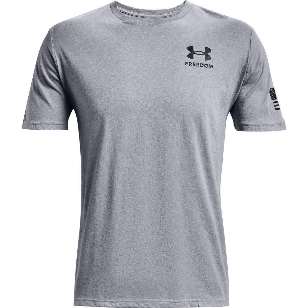 Under Armour Men's Freedom Flag T-Shirt-Dk Grey - DK GREY Thumbnail View 5