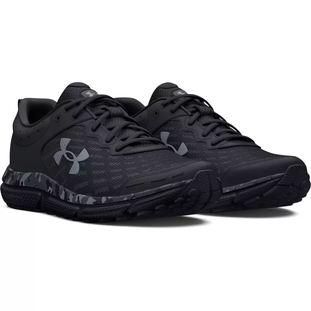 Under Armour Charged Assert 10 Camo "Black / Pitch Gray" Men's Running Shoe - BLACK/GREY