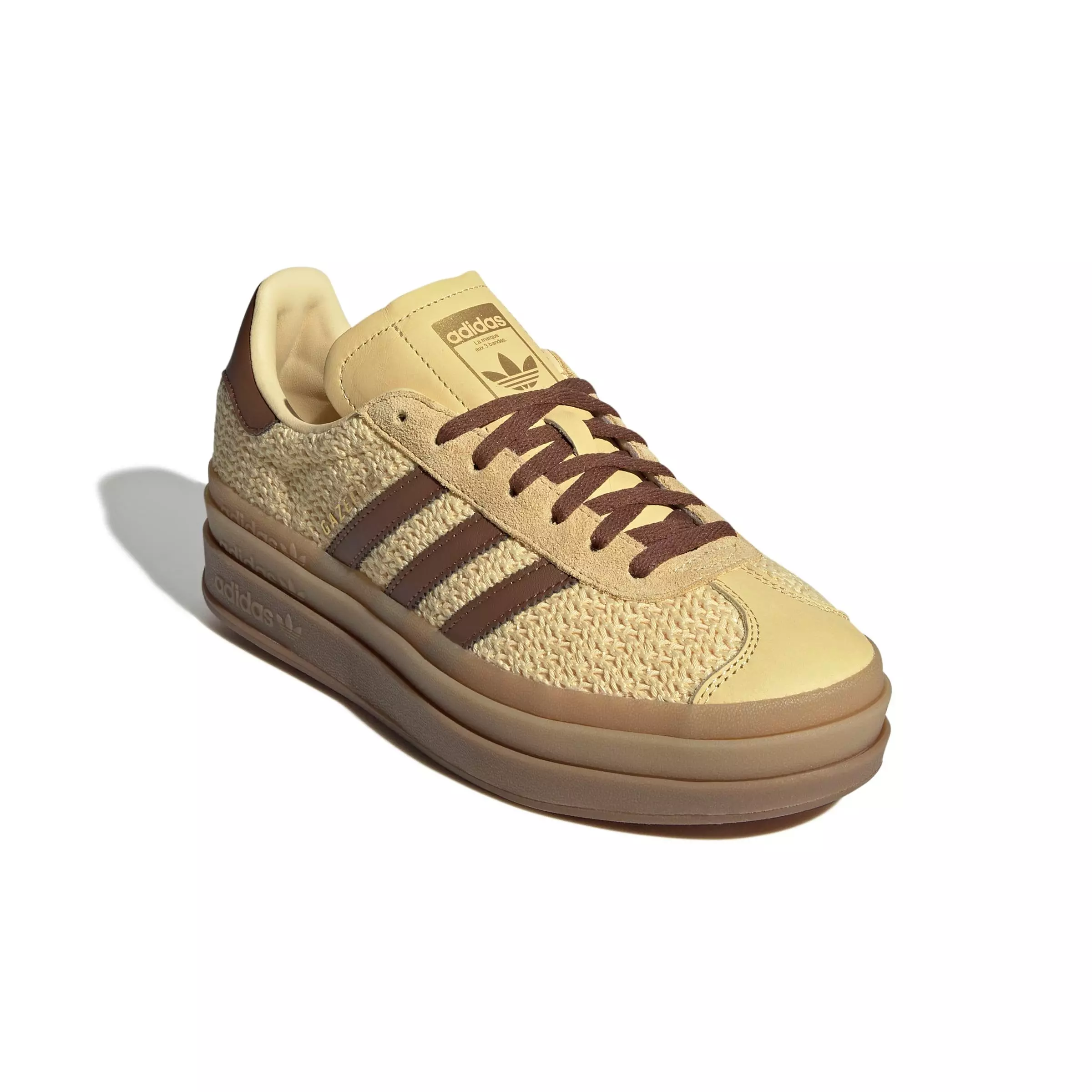 adidas Originals Gazelle Bold "Orange Tint/Preloved Brown/Gold Metallic" Women's Shoe - ORANGE/BROWN/GOLD