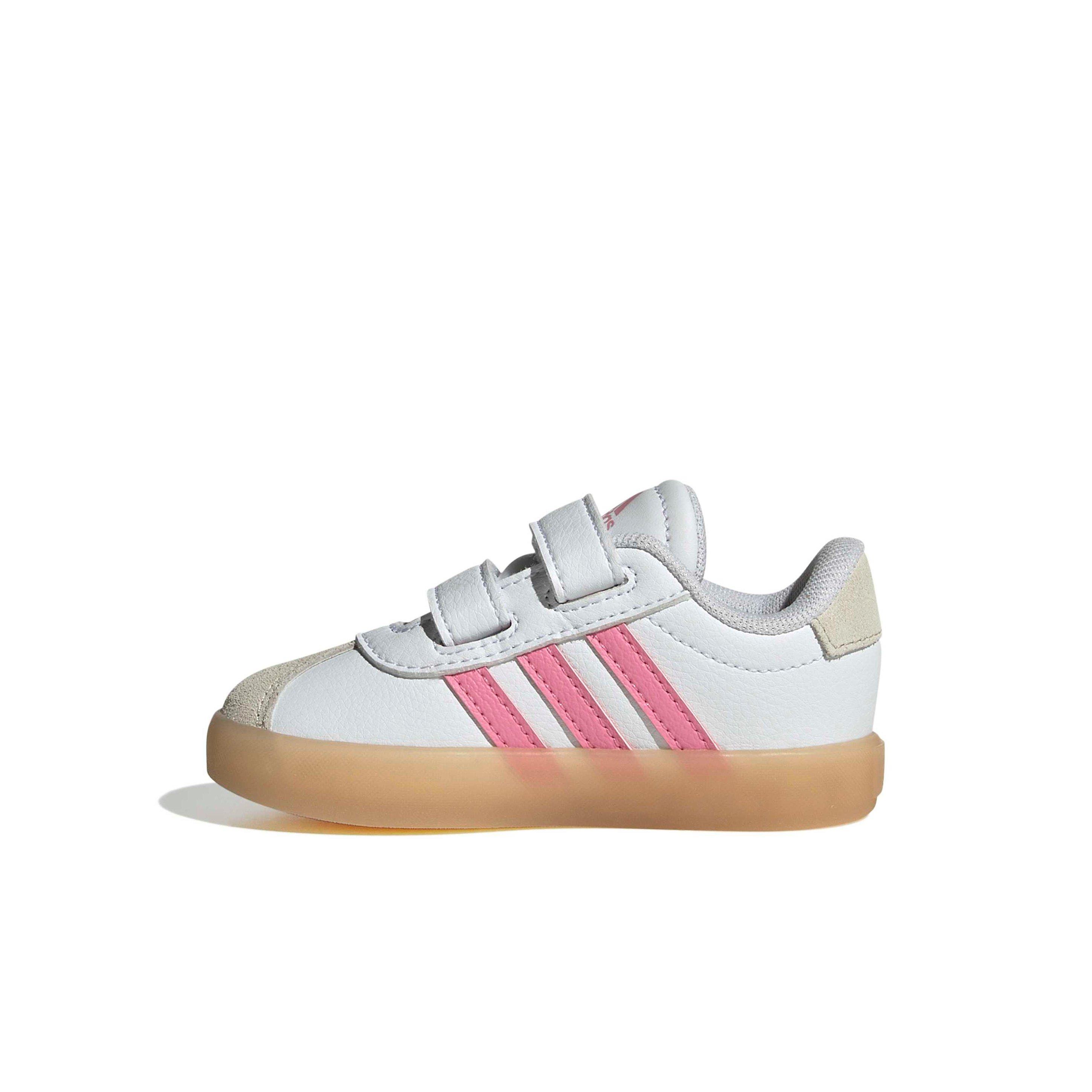 adidas VL Court 3.0 "Ftwr White/Bliss Pink/Alumina" Infant Girls' Shoe - WHITE/PINK/ALUMINA