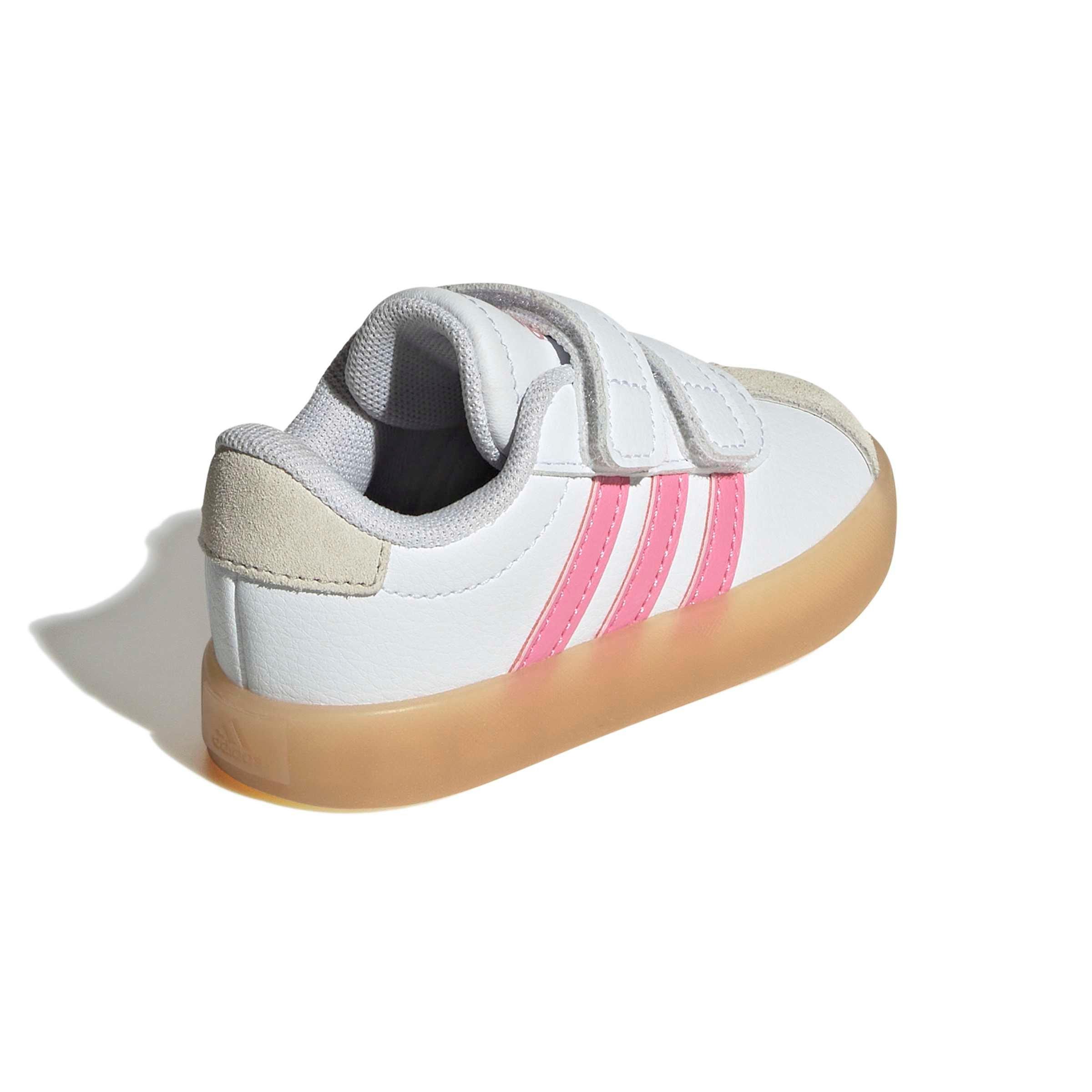 adidas VL Court 3.0 "Ftwr White/Bliss Pink/Alumina" Infant Girls' Shoe - WHITE/PINK/ALUMINA