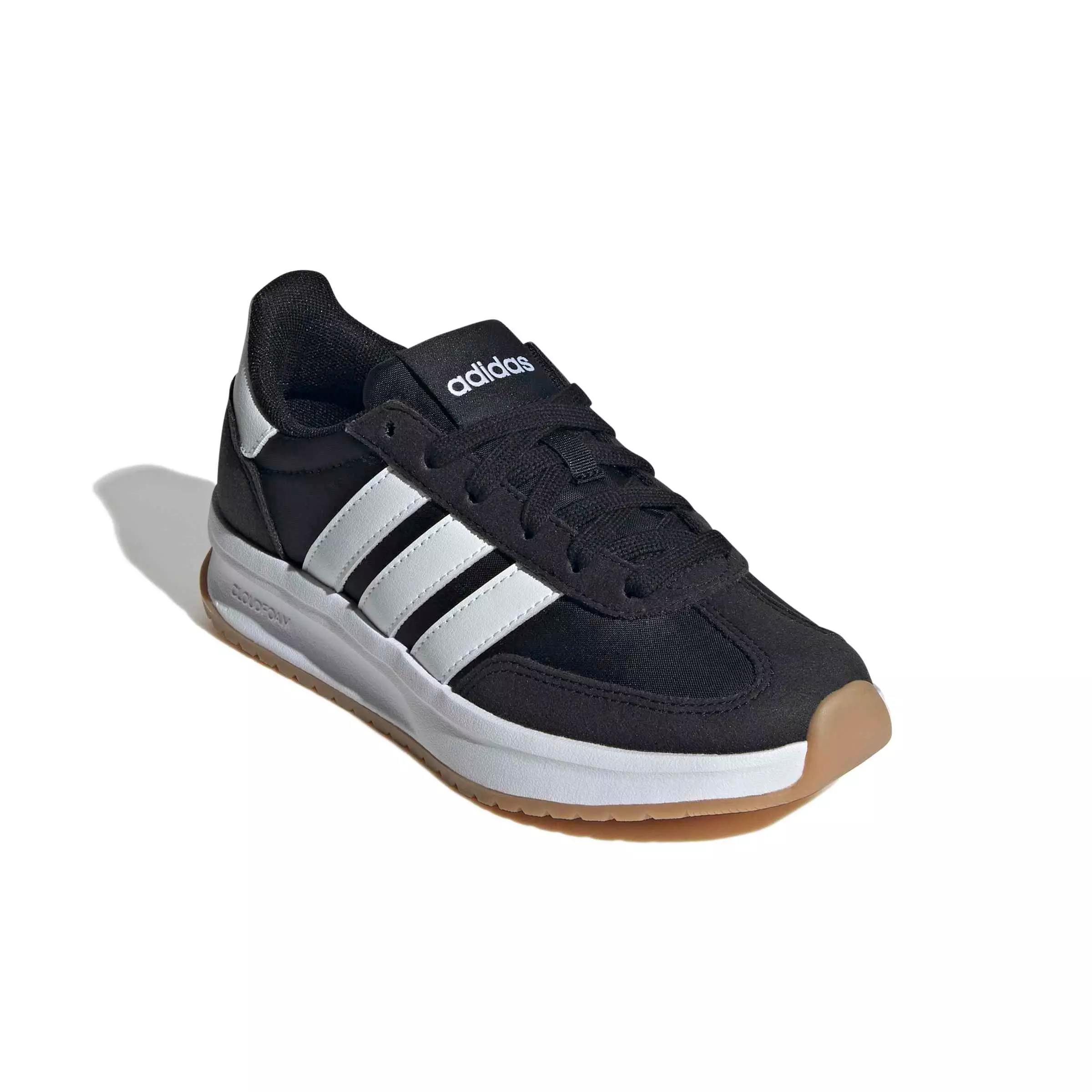 adidas Run 70s 2.0 "Core Black/Ftwr White/Gum 3" Grade School Boys' Shoe - BLACK/WHITE/GUM